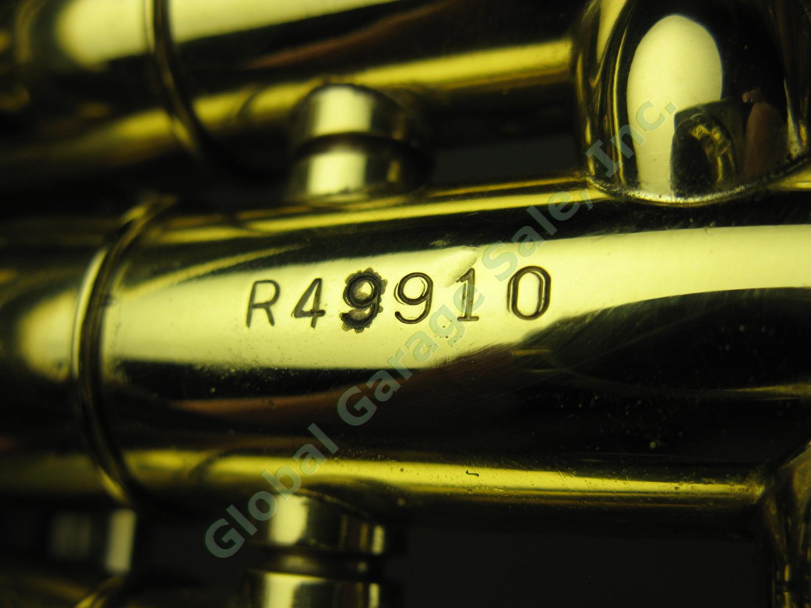 Getzen 300 Series Bb Trumpet W/ Vincent Bach 7C Mouthpiece Case Music Holder Lot 8