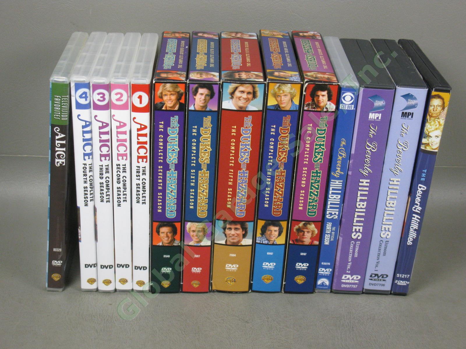 HUGE Dukes Of Hazzard Beverly Hillbillies Alice DVD Lot Complete Seasons +Extras