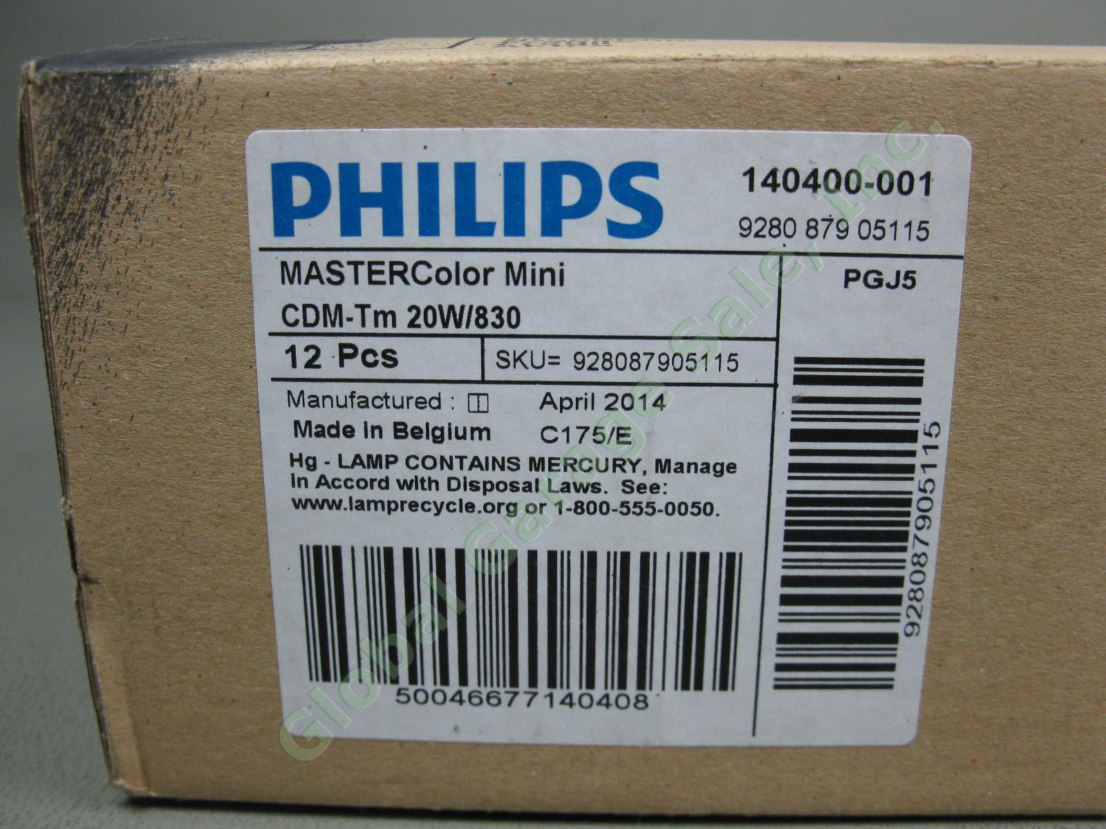 17 Piece NOS Philips MASTERColor CDM-Tm Mini PGJ5 20W/830 Bulb Box Of 12 +5 Lot 1
