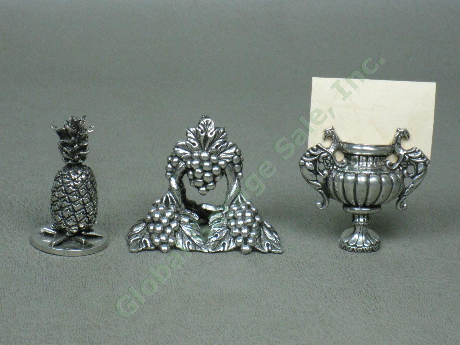 143 NEW Pewter Placecard Name Card Holder Lot Cherub Butterfly Shell Pineapple + 2
