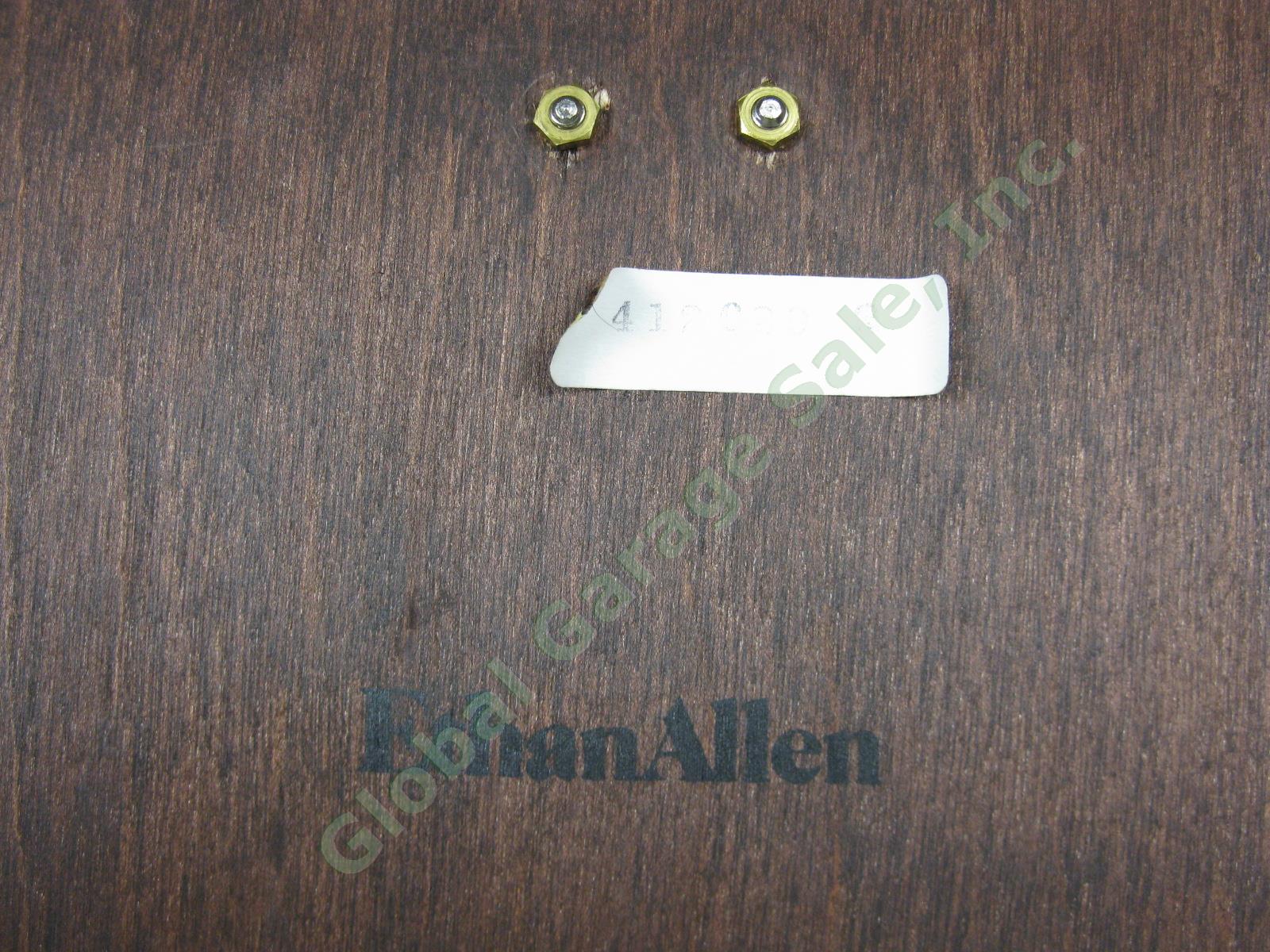 Ethan Allen Hermle Brass Skeleton Regulator Mahogany Pendulum Wall Clock Germany 10