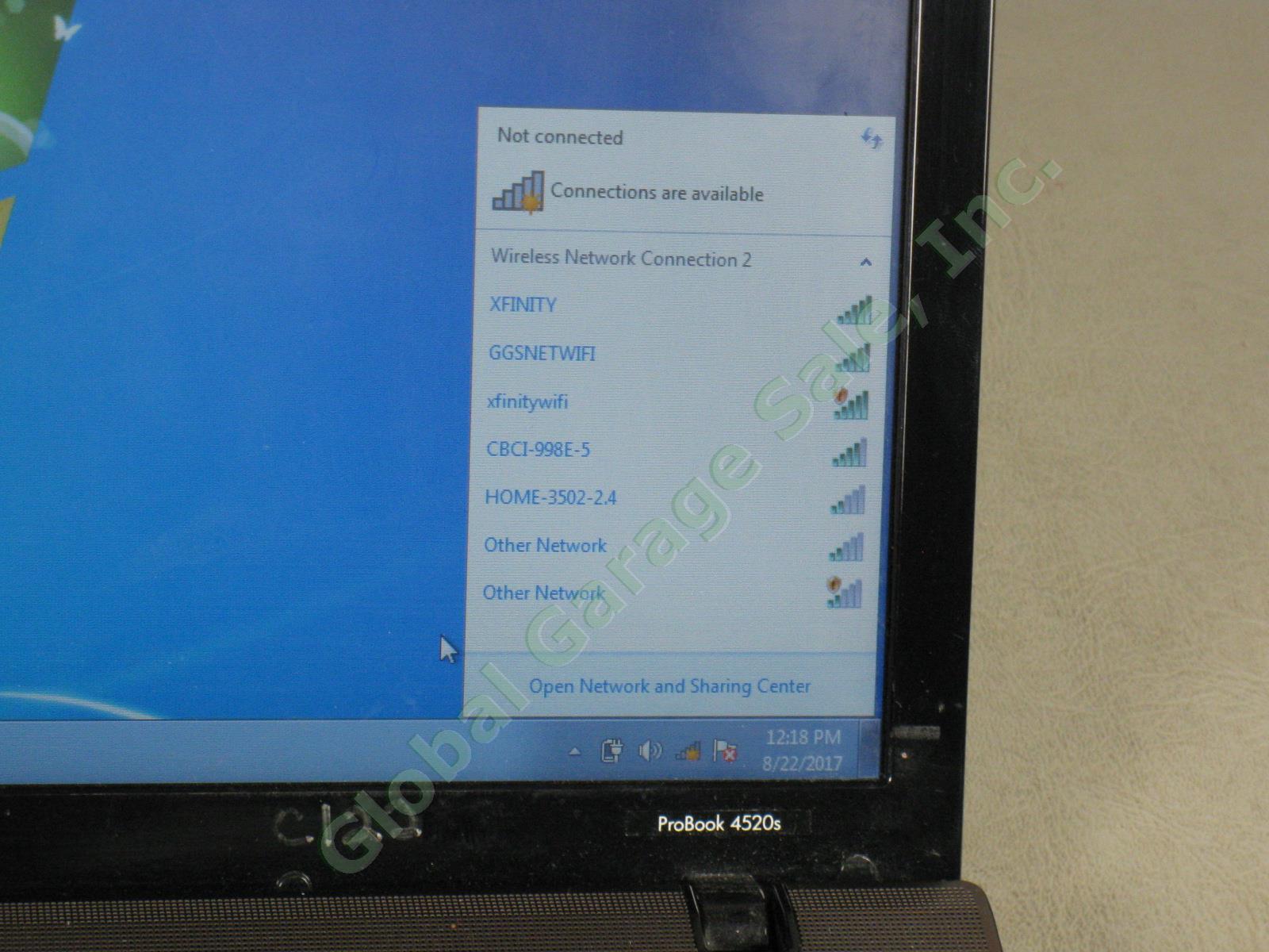 HP 4520s Laptop Computer Intel Core i5 2.67GHz 2GB 500GB HDD Windows 7 Pro NR! 2