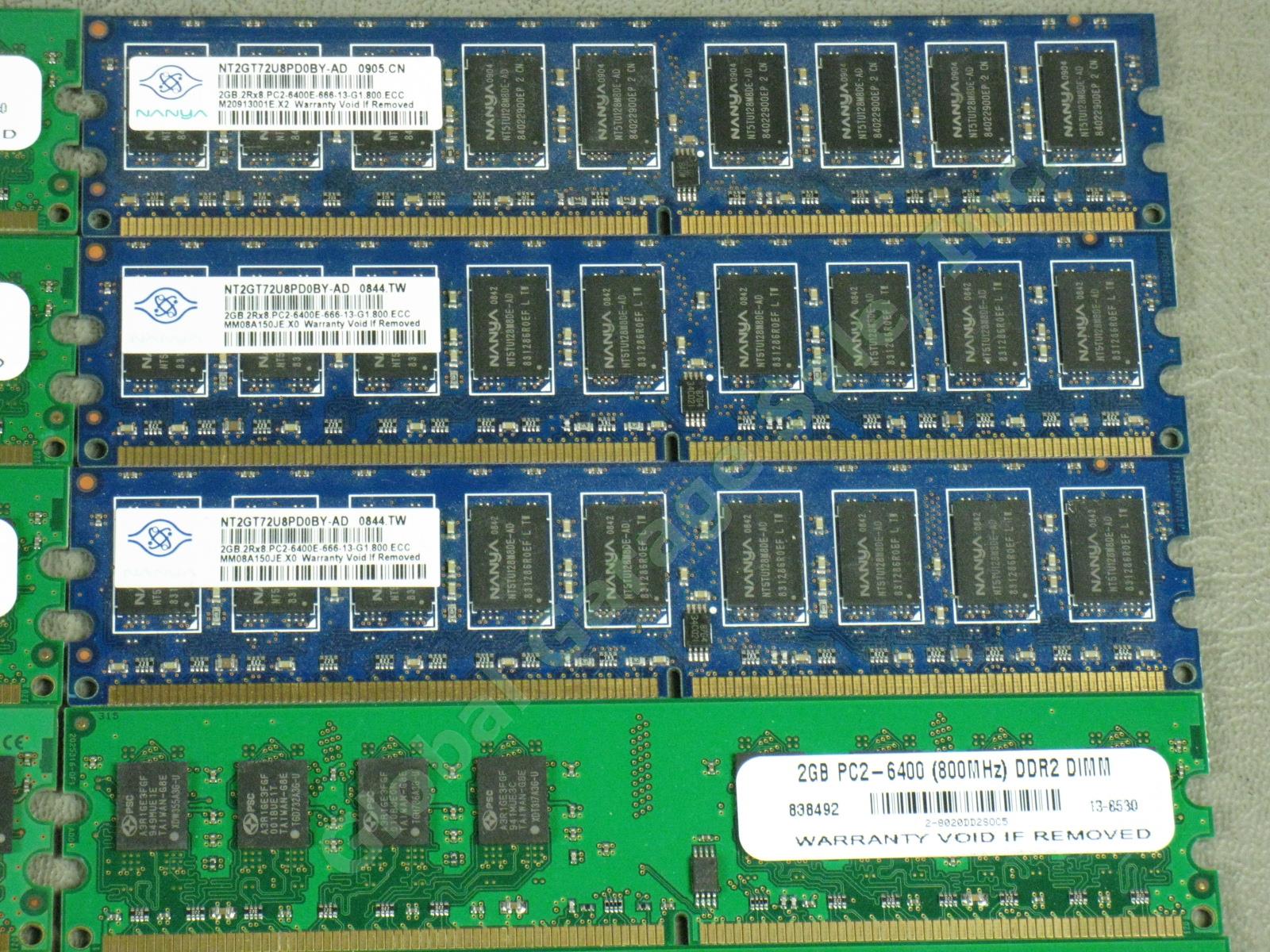 25 2GB PC2-6400U DDR2 800 MHz Desktop RAM Computer Memory Card Modules Lot NR! 1