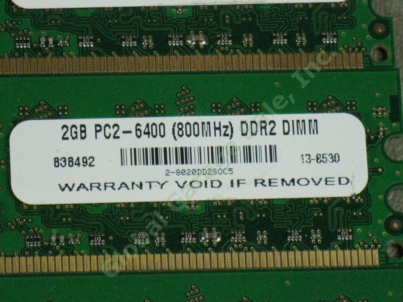 25 2GB PC2-6400U DDR2 800 MHz Desktop RAM Computer Memory Card Modules Lot NR! 3