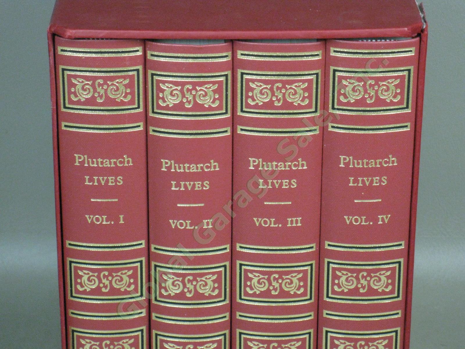 Plutarch Lives Folio Society 4-Volume Set I II III IV Hardcover Mint Condition! 1