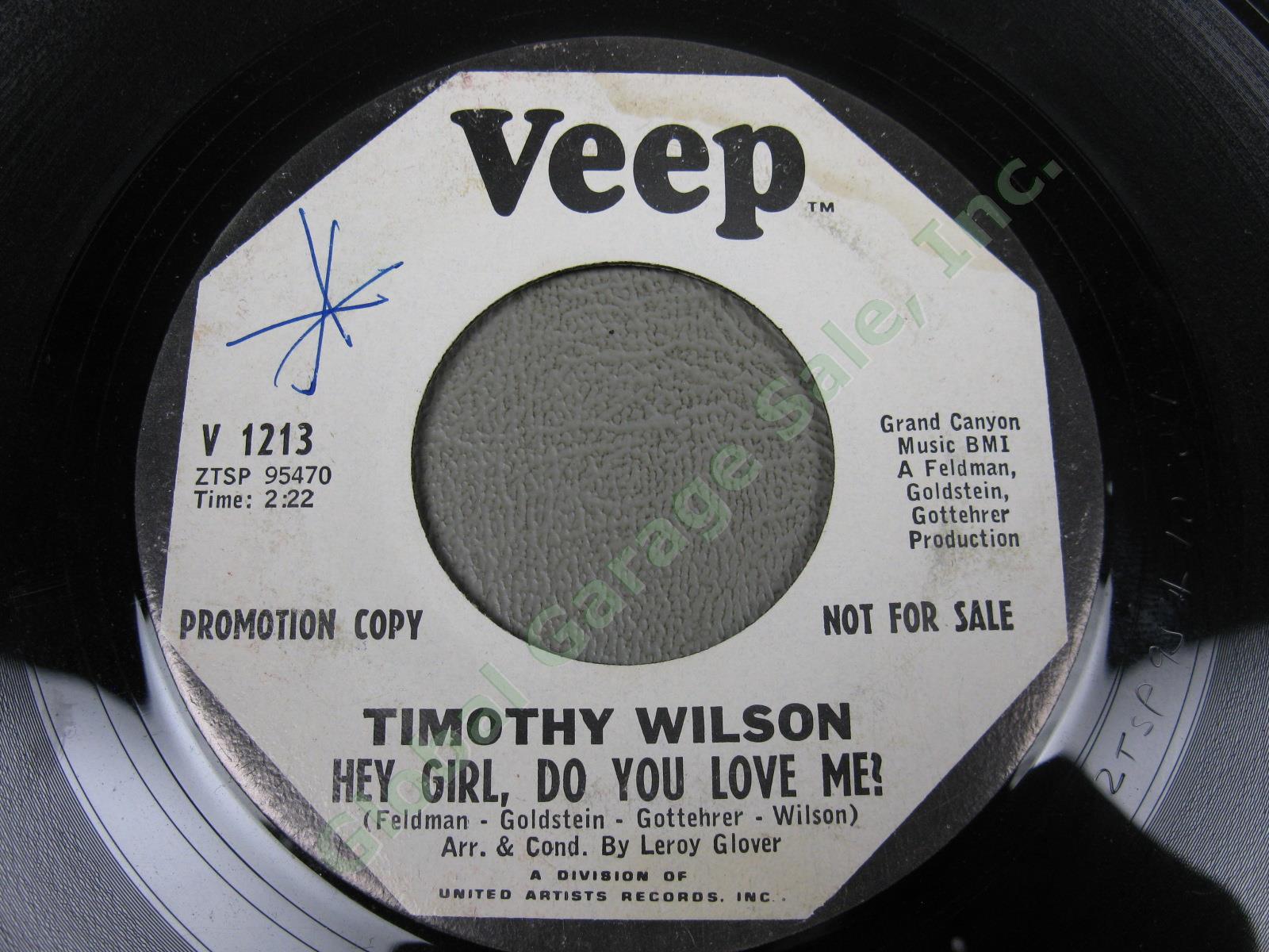 Timothy Wilson Hey Girl Do You Love Me Come On Home Northern Soul Promo 45 Veep 1