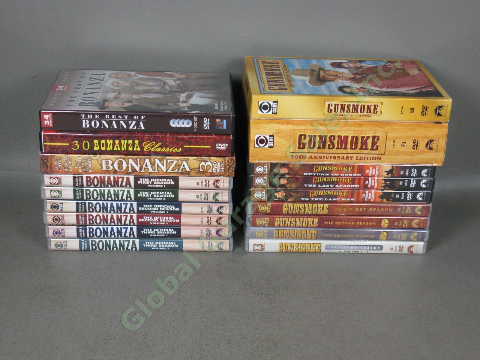 Huge Gunsmoke + Bonanza Western TV Series Complete Seasons + Movies DVD Lot NR!