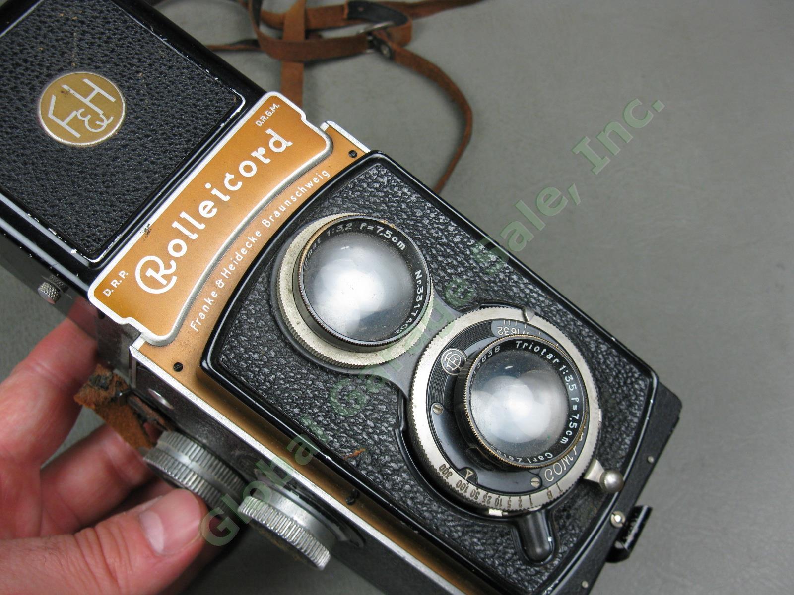 Vtg Rollei Rolleicord II Type 1 F&H Franke Heidecke Brown TLR Camera Carl Zeiss 2