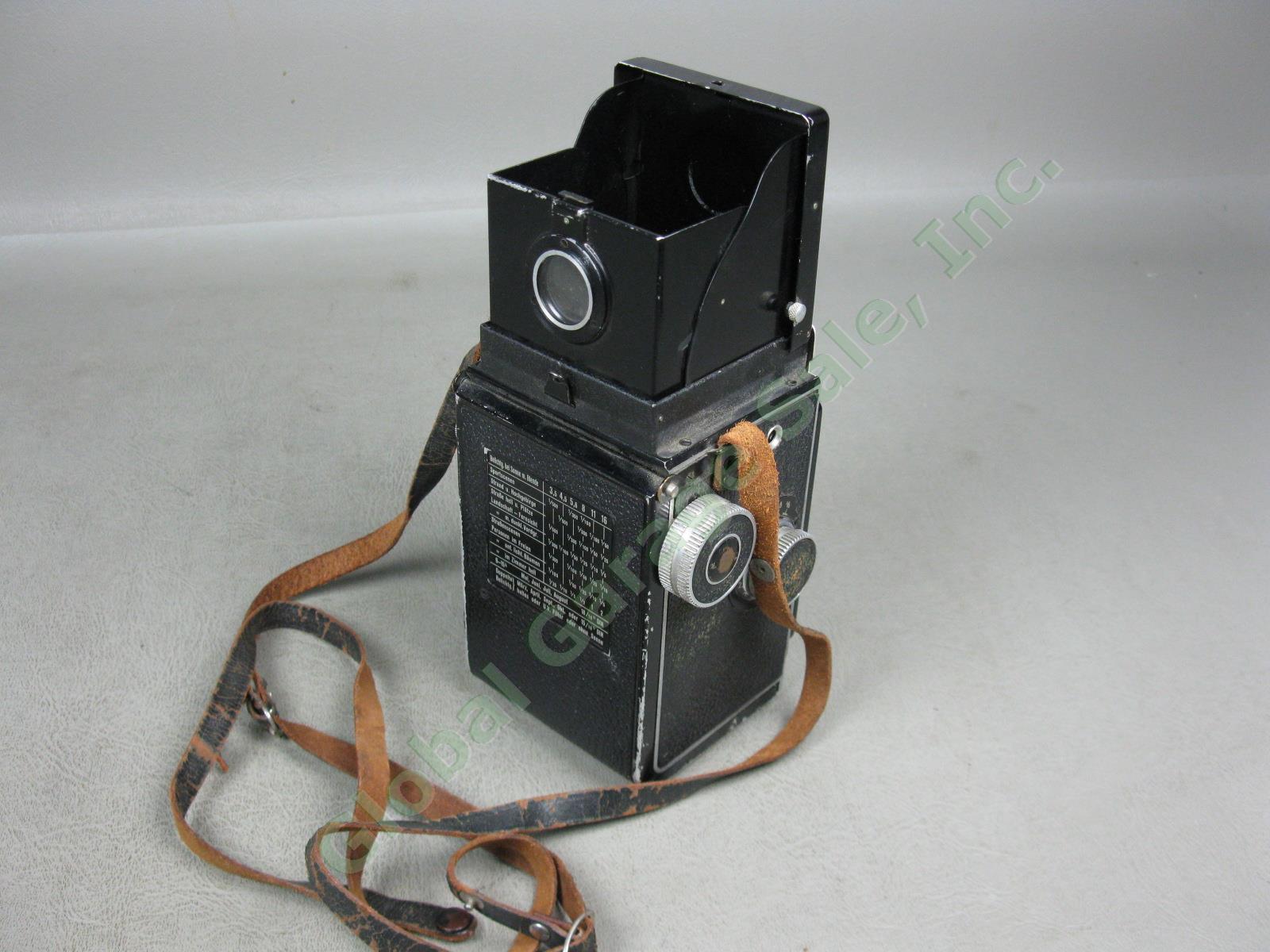 Vtg Rollei Rolleicord II Type 1 F&H Franke Heidecke Brown TLR Camera Carl Zeiss 3