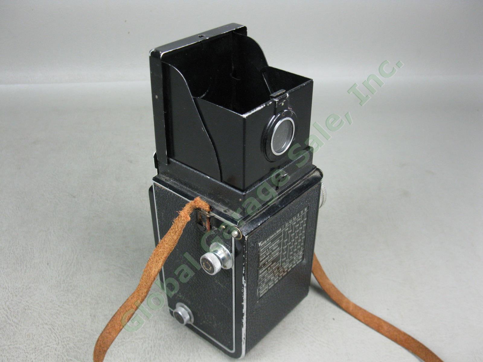 Vtg Rollei Rolleicord II Type 1 F&H Franke Heidecke Brown TLR Camera Carl Zeiss 4
