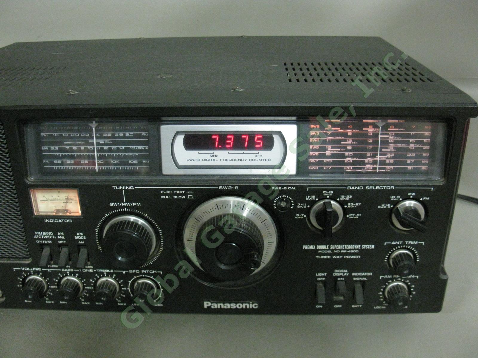 Panasonic RF-4800 FM-AM-SSB-CW 10-Band Shortwave Radio Communication Receiver NR 3
