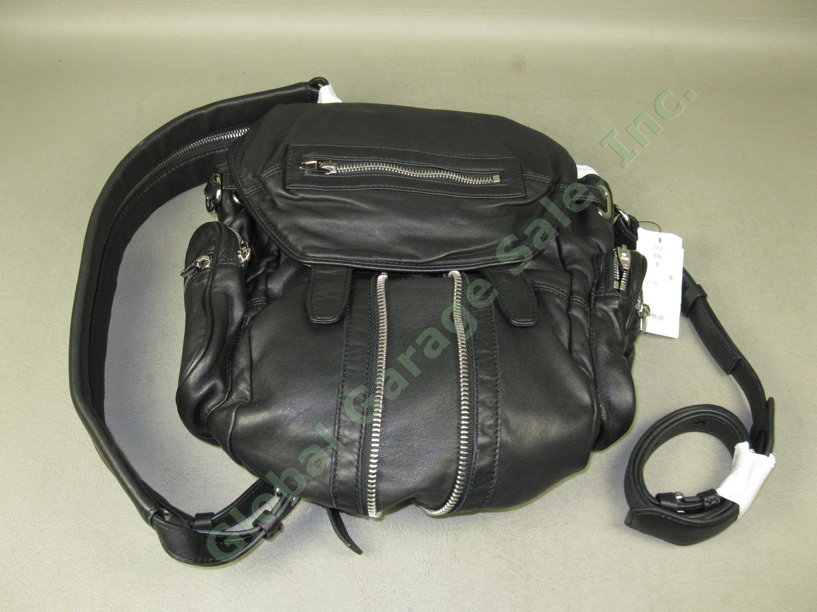 NWT Alexander Wang Mini Marti Washed Black Lambskin Leather Backpack 204133 $795