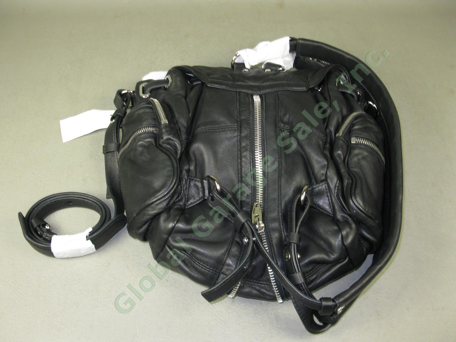 NWT Alexander Wang Mini Marti Washed Black Lambskin Leather Backpack 204133 $795 1