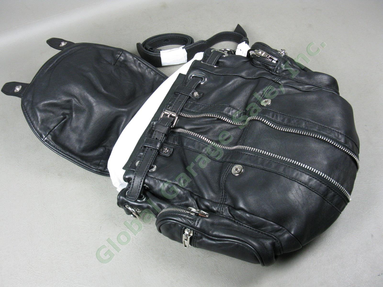 NWT Alexander Wang Mini Marti Washed Black Lambskin Leather Backpack 204133 $795 2