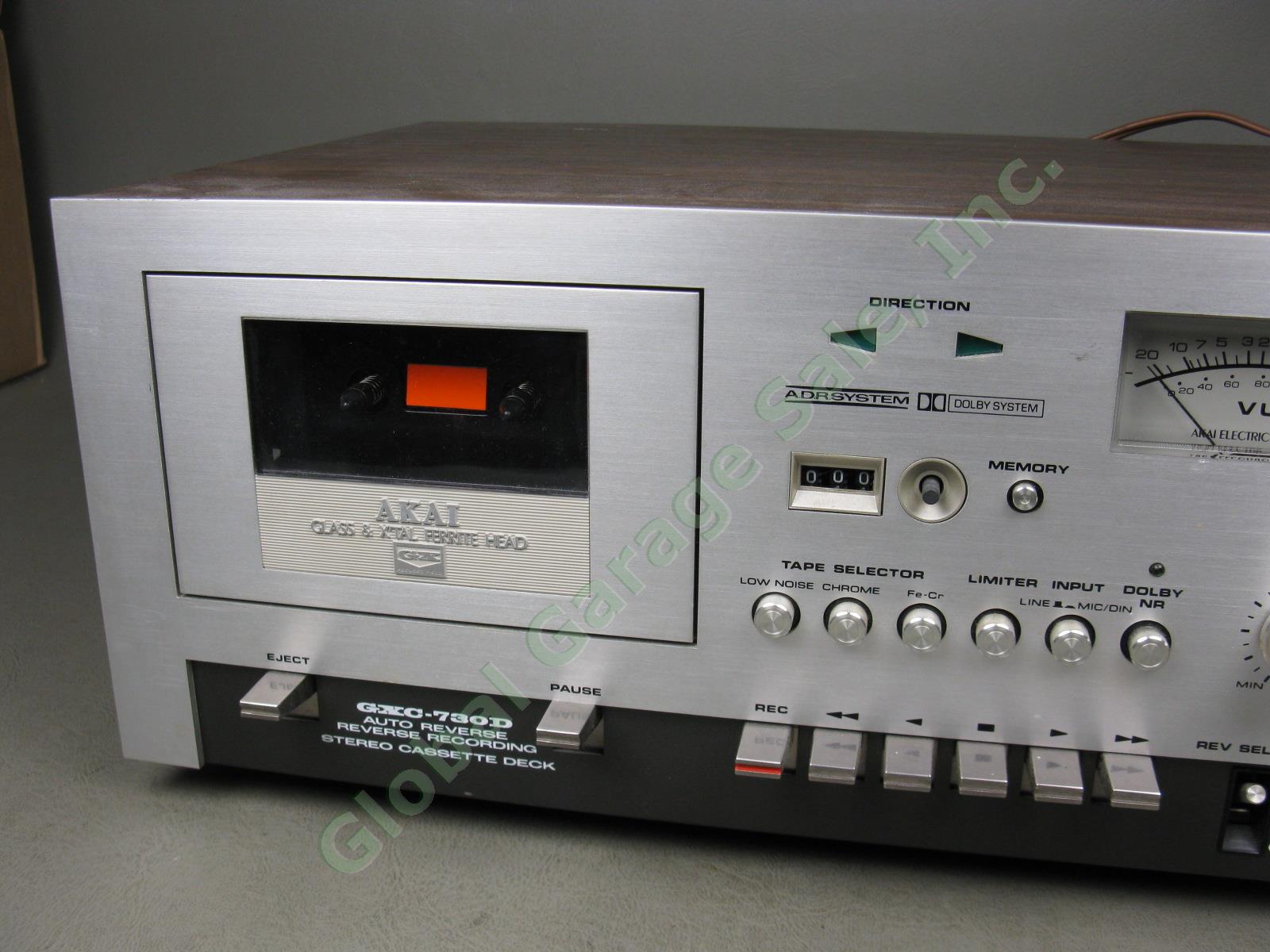 Akai GXC-730D Glass Ferrite Head Auto Reverse Stereo Cassette Tape Player Deck 2