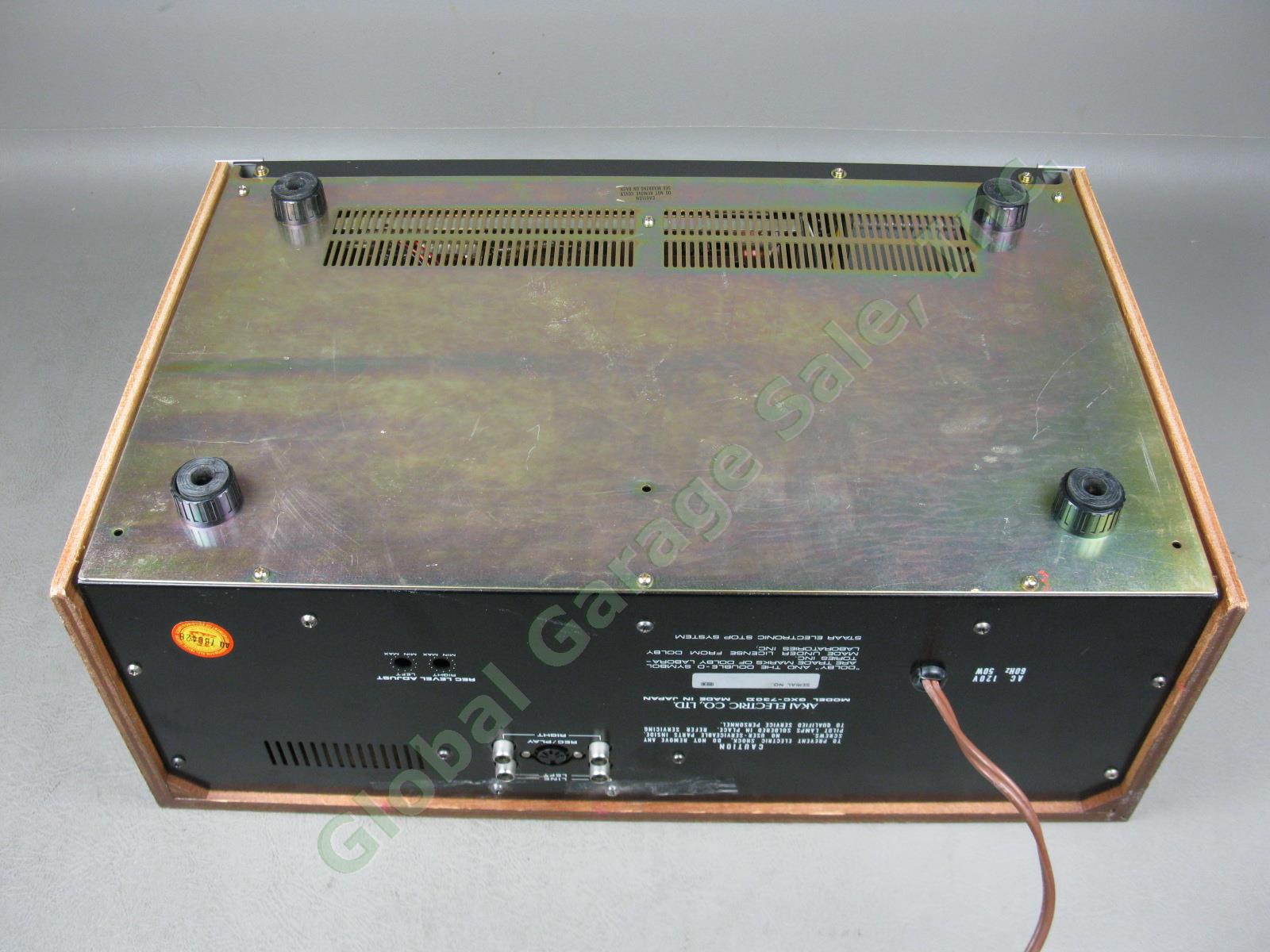 Akai GXC-730D Glass Ferrite Head Auto Reverse Stereo Cassette Tape Player Deck 9