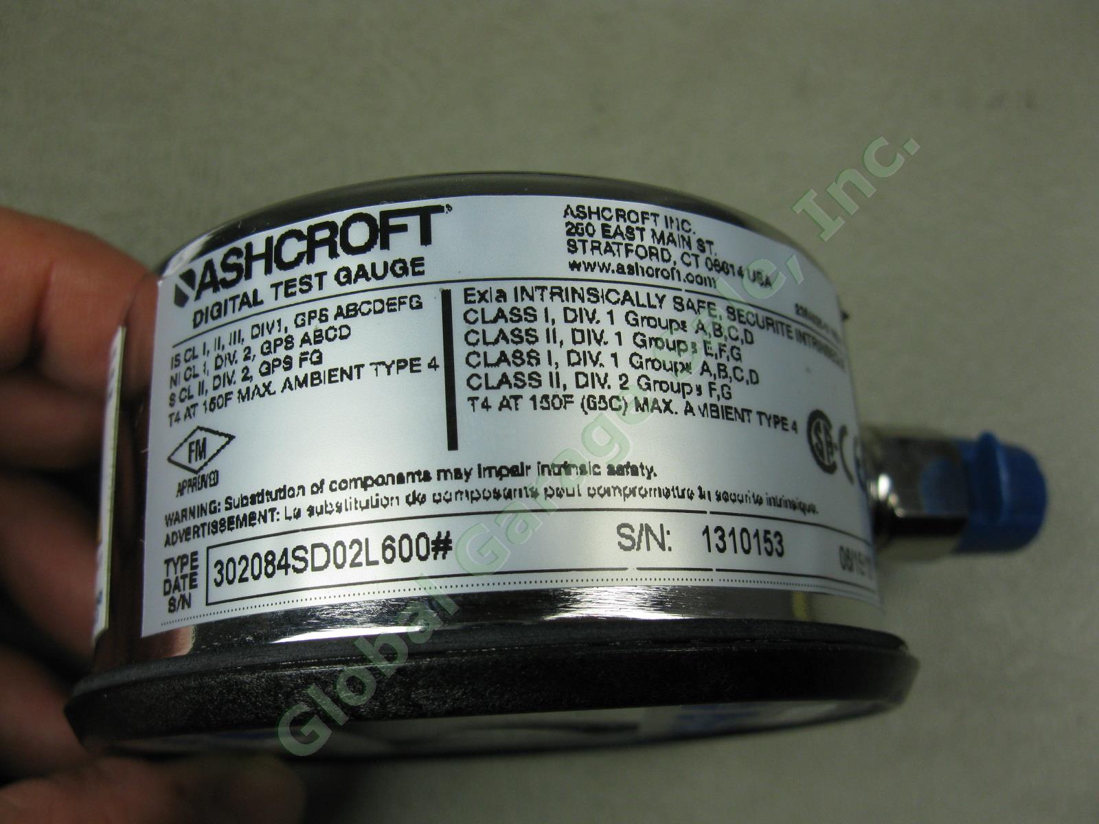 NOS Ashcroft 0.25% Digital Pressure Test Gauge 302084SD02L 600psi + Cover Pouch+ 4