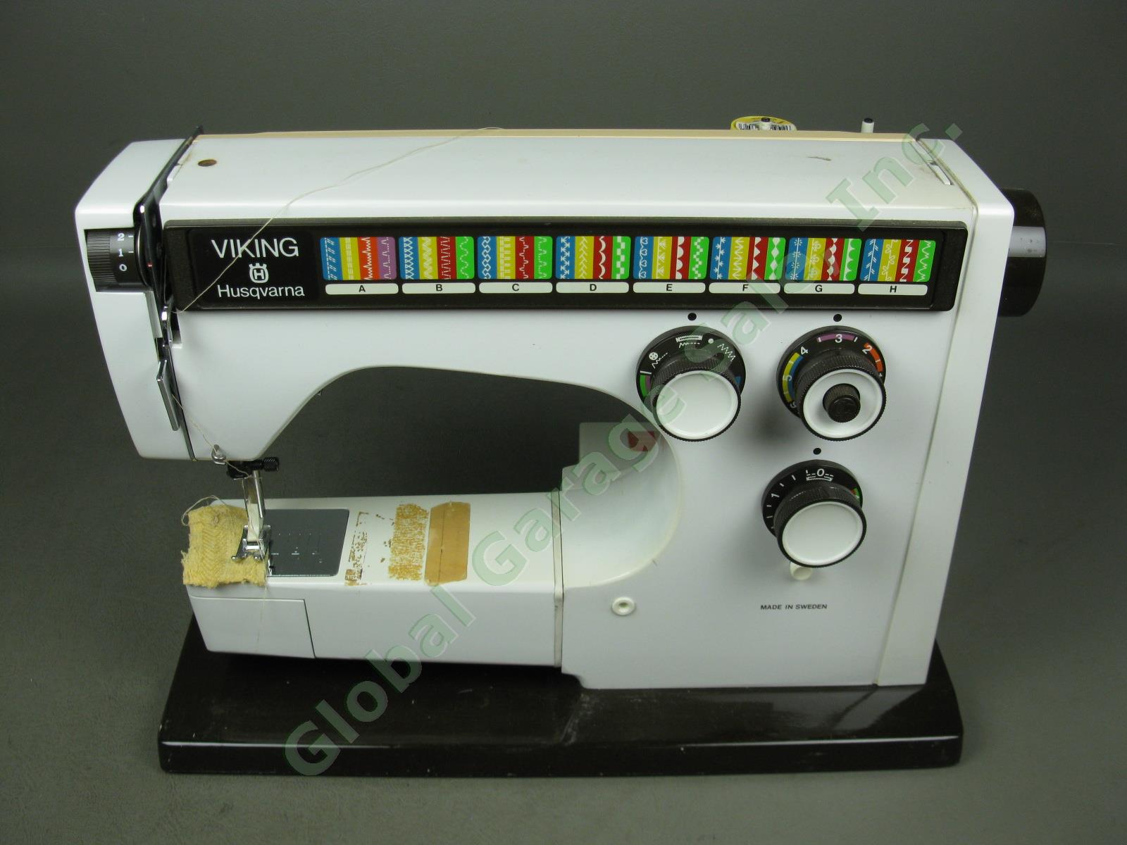 Viking Husqvarna 6460 Sewing Machine W/ 8 Colormatic Cams Pedal Case Bundle Lot 2