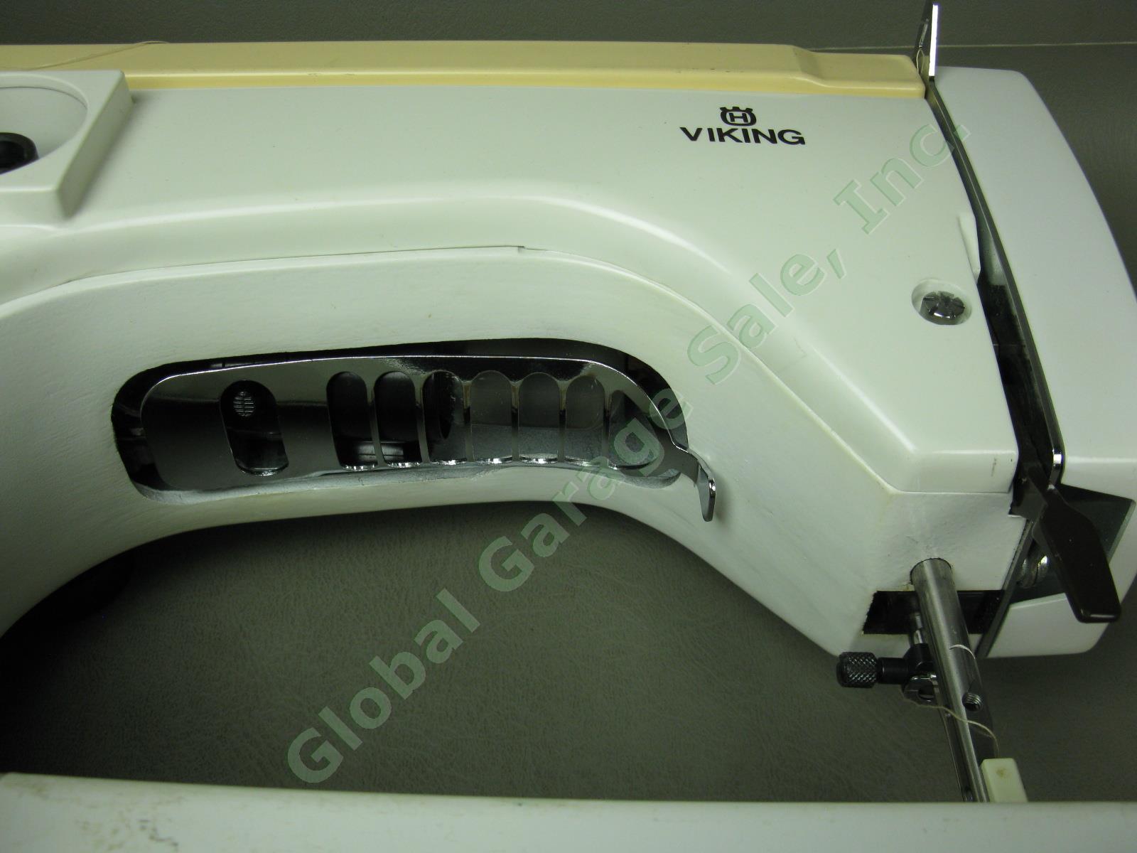 Viking Husqvarna 6460 Sewing Machine W/ 8 Colormatic Cams Pedal Case Bundle Lot 10