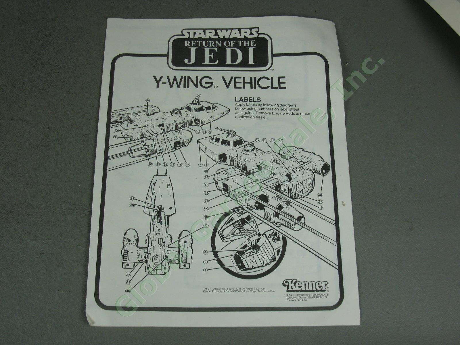Vtg Kenner Star Wars 1978 X-Wing 1983 Y-Wing Fighter Vehicles w/Boxes Labels +NR 6