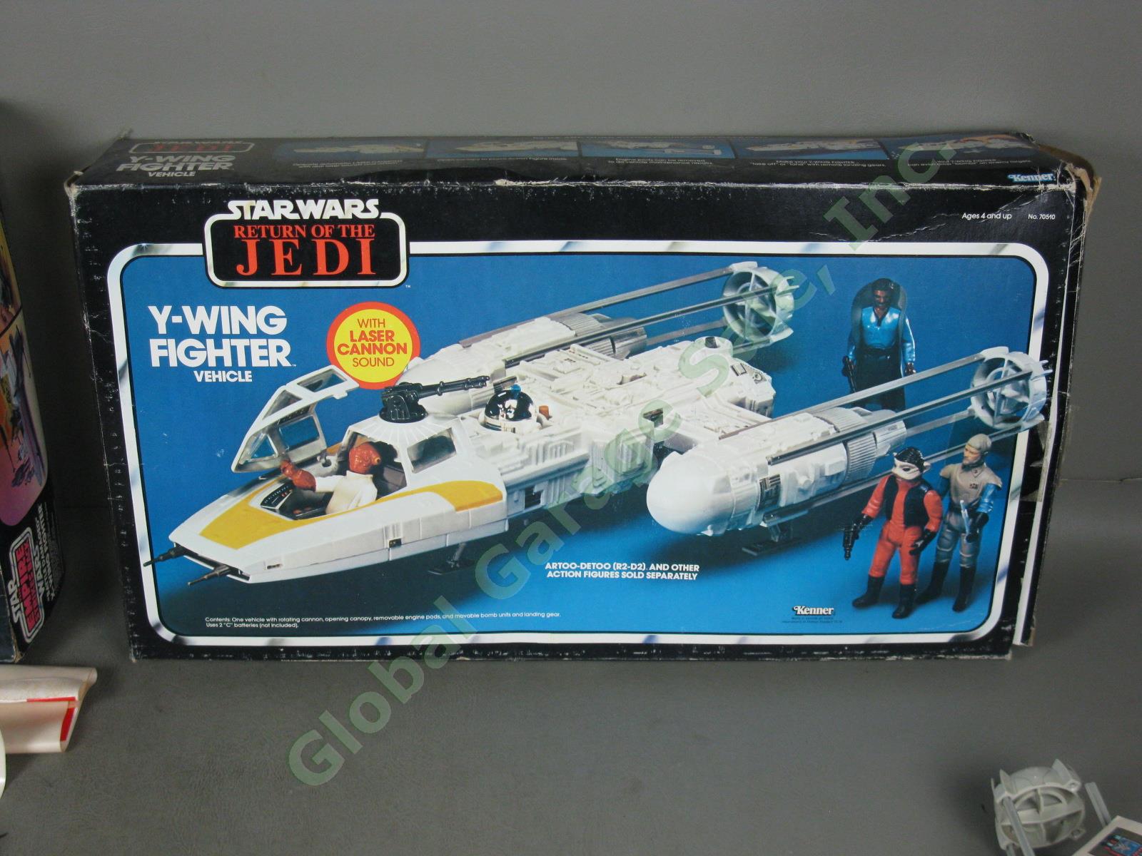 Vtg Kenner Star Wars 1978 X-Wing 1983 Y-Wing Fighter Vehicles w/Boxes Labels +NR 7