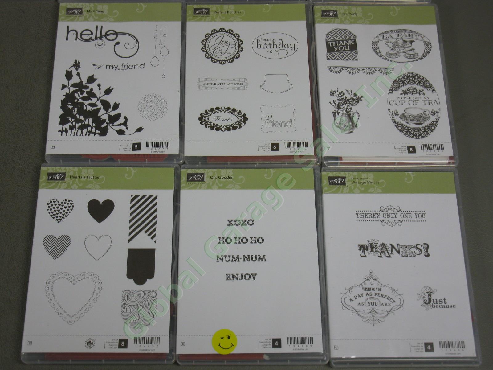 125 Stampin Up Clear Mount Rubber Stamp Lot Tagtastic Sunny Fun Petite Pairs NR! 6