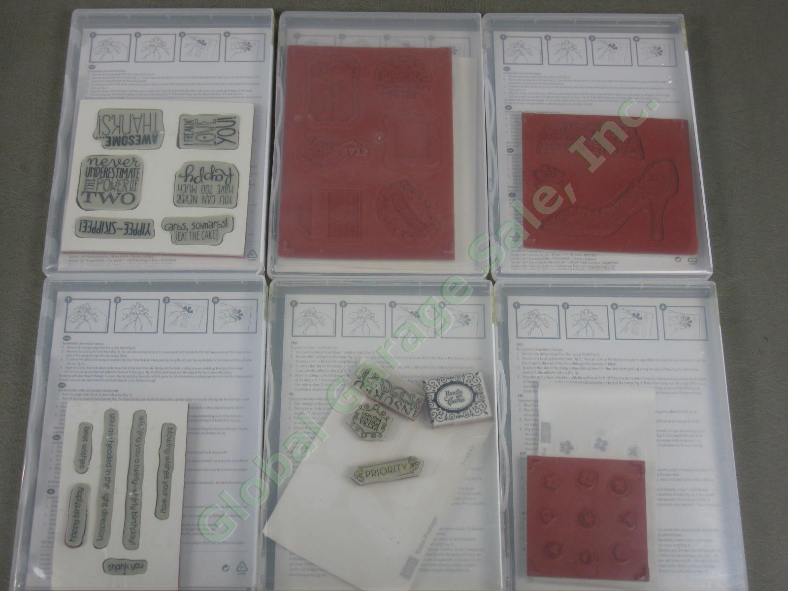 125 Stampin Up Clear Mount Rubber Stamp Lot Tagtastic Sunny Fun Petite Pairs NR! 9