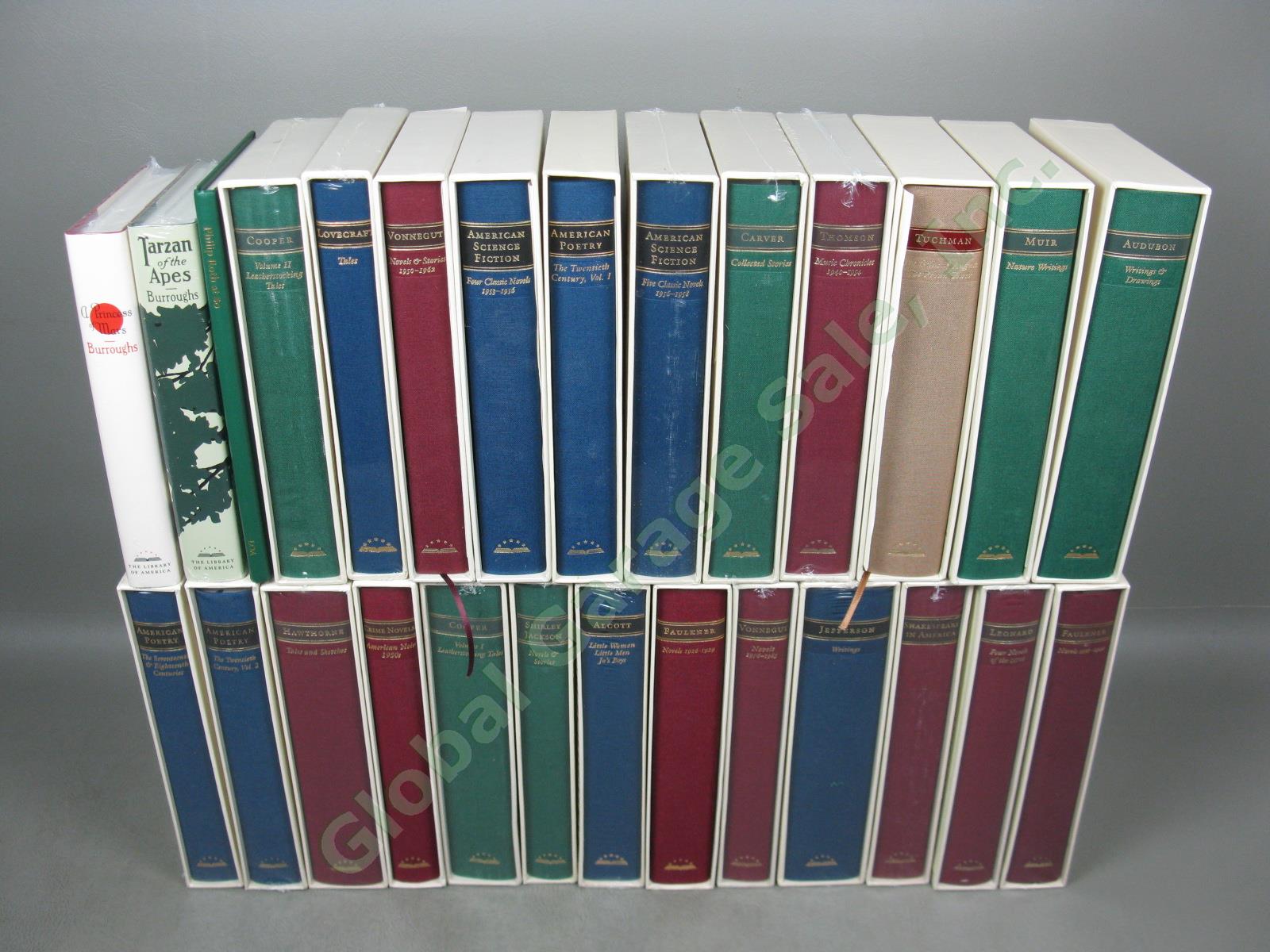 27 Vol Library Of America Book + Slipcase Lot Set 18 New Sealed Faulkner Poetry+