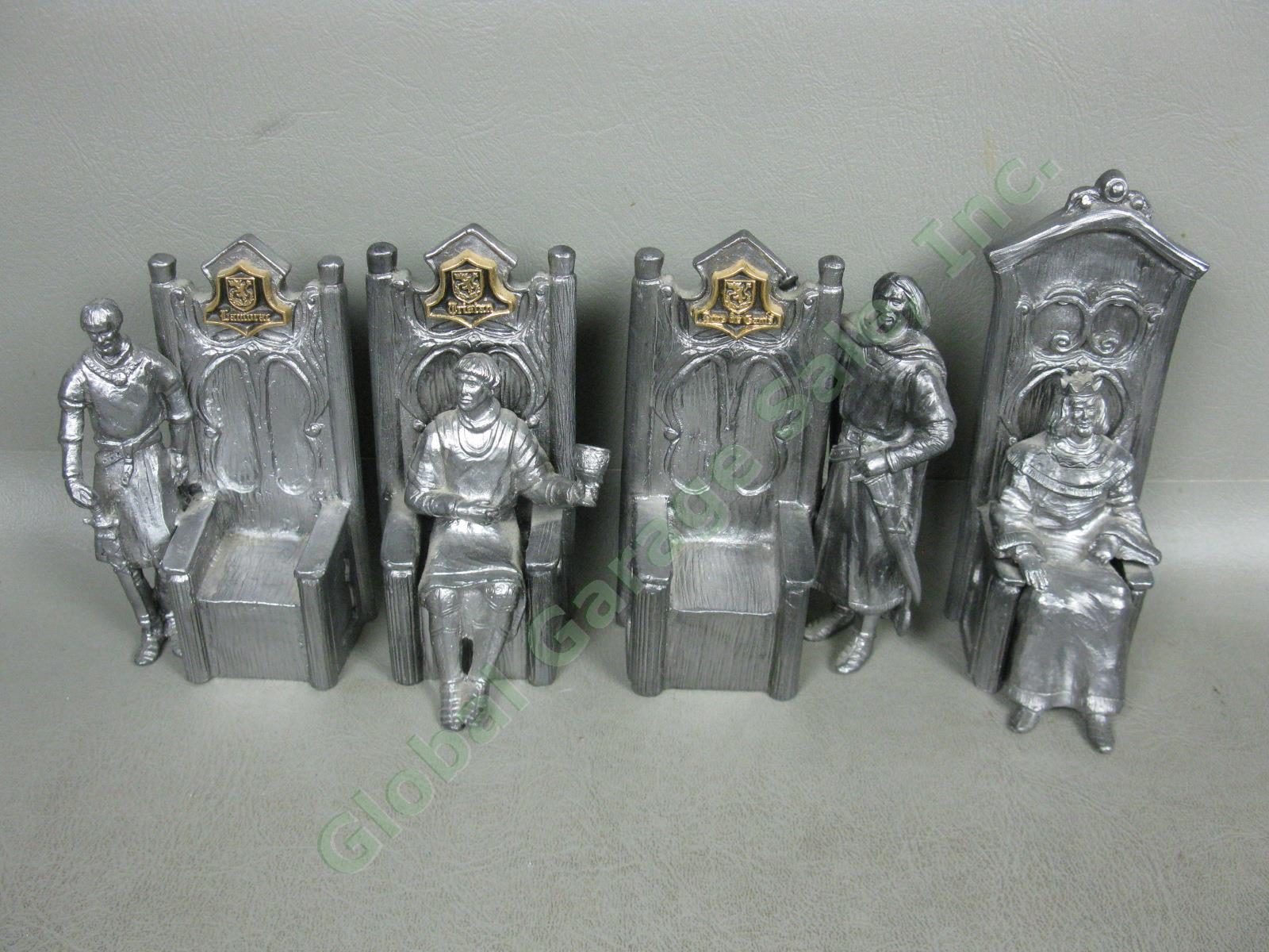 Michael Ricker Pewter Knights Of The Round Table Sculpture Statue Figure Set Lot 2