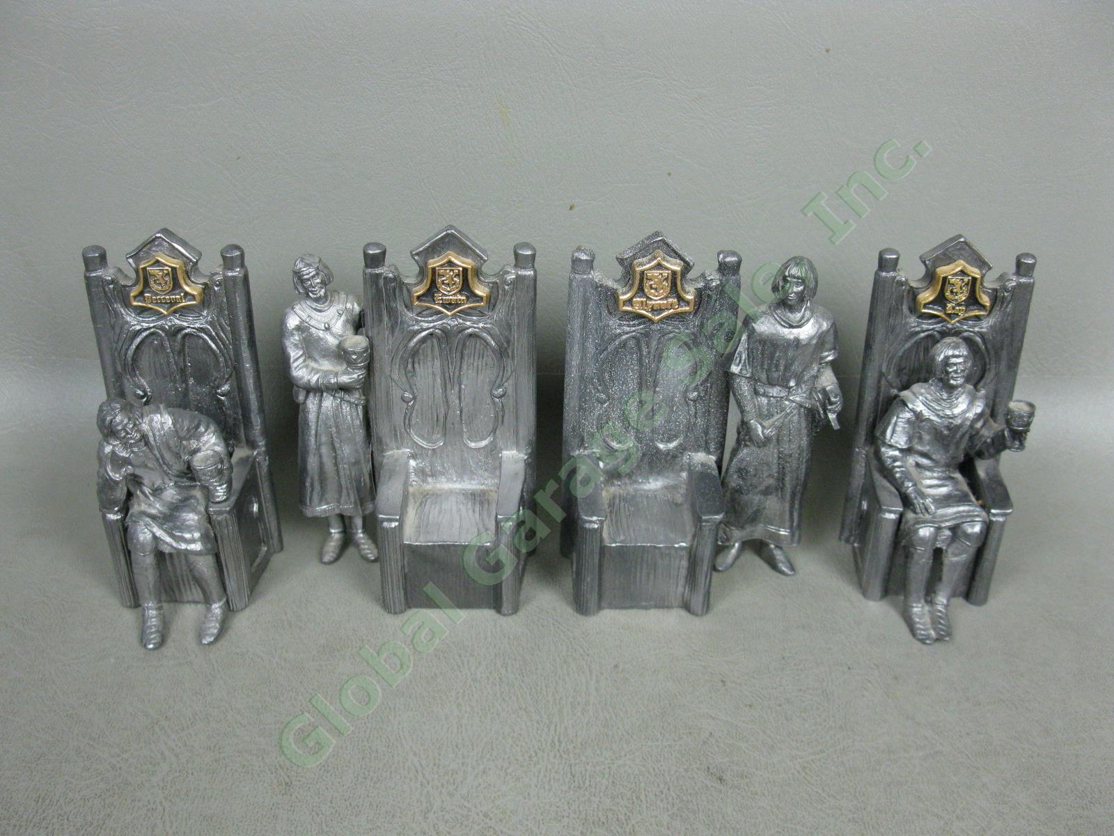 Michael Ricker Pewter Knights Of The Round Table Sculpture Statue Figure Set Lot 3