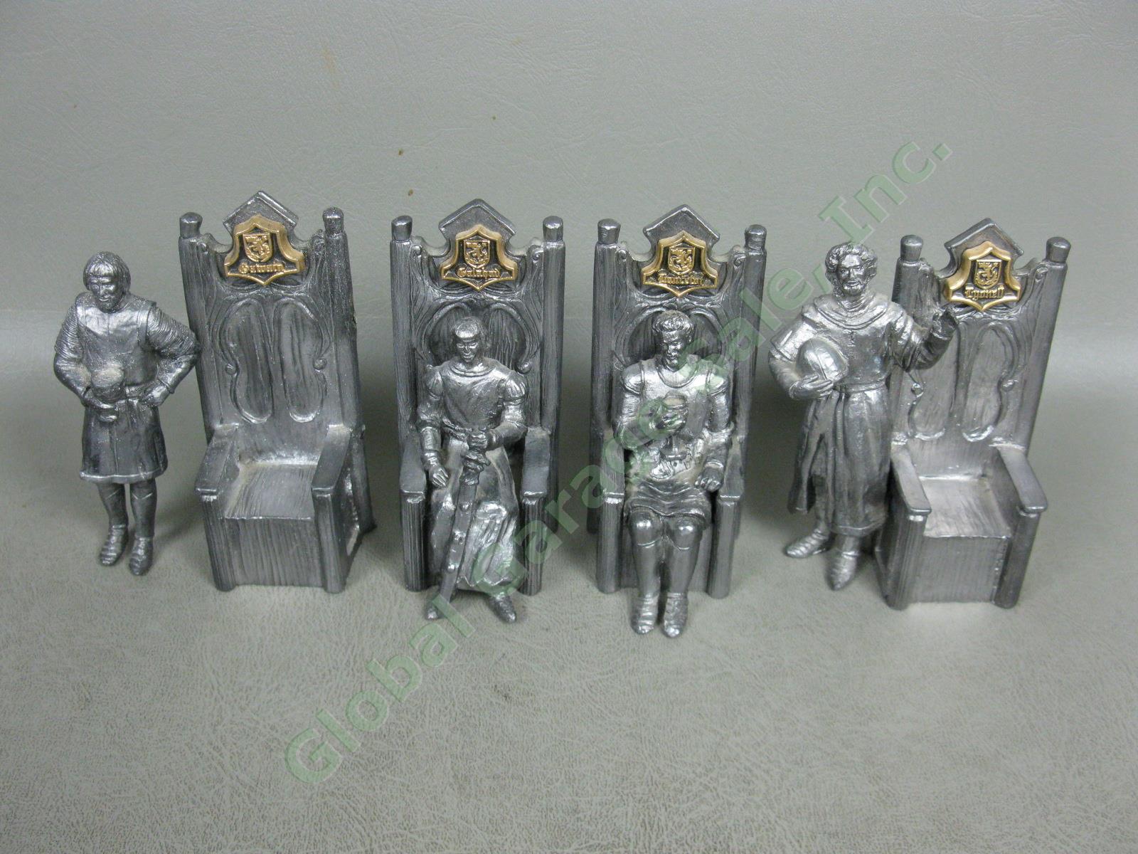 Michael Ricker Pewter Knights Of The Round Table Sculpture Statue Figure Set Lot 4