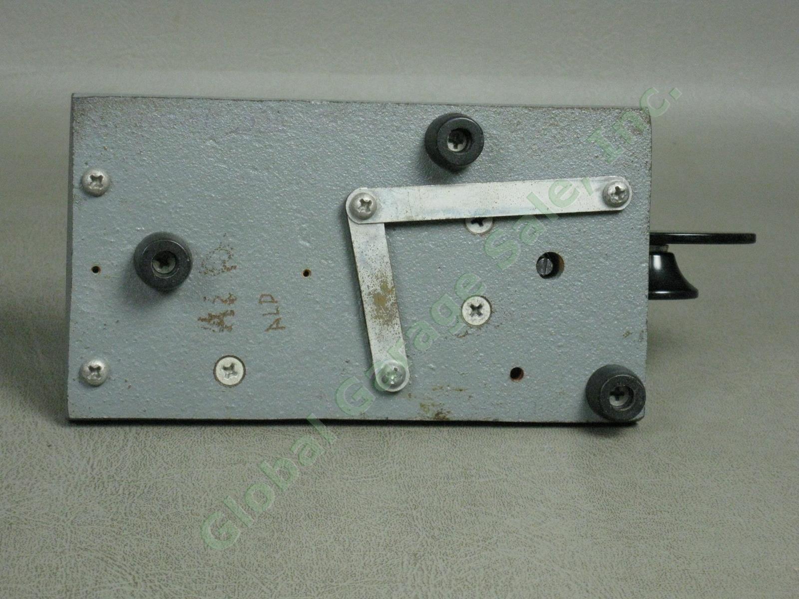 Vtg Vibroplex Lightning Bug Standard Telegraph Key Morse Code Bug Gray Crinkle 7