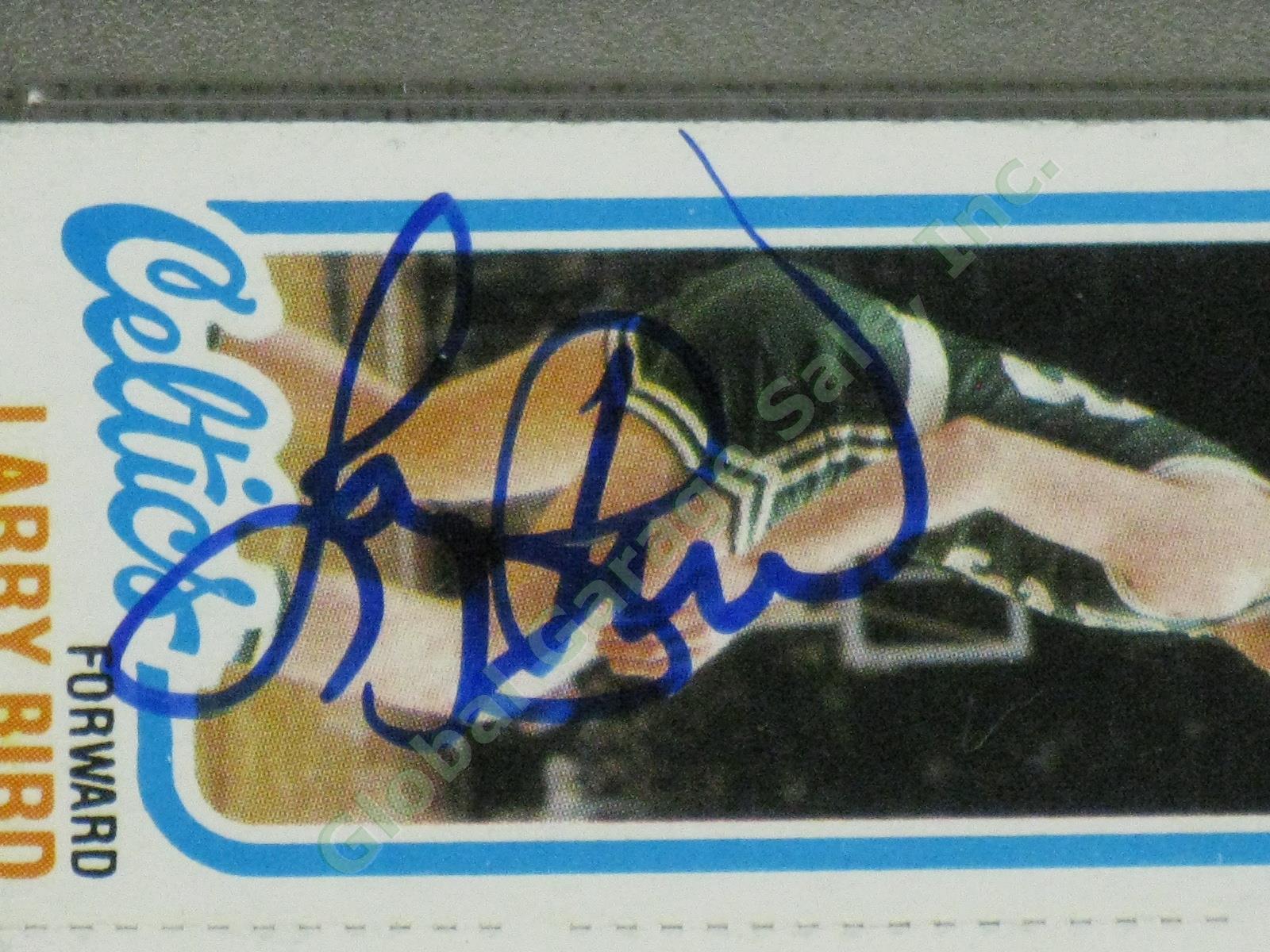 1980 Topps Larry Bird Magic Johnson Julius Erving SIGNED RC Rookie Card PSA/DNA 2