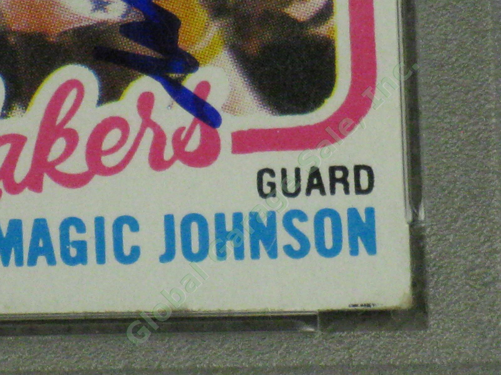 1980 Topps Larry Bird Magic Johnson Julius Erving SIGNED RC Rookie Card PSA/DNA 8