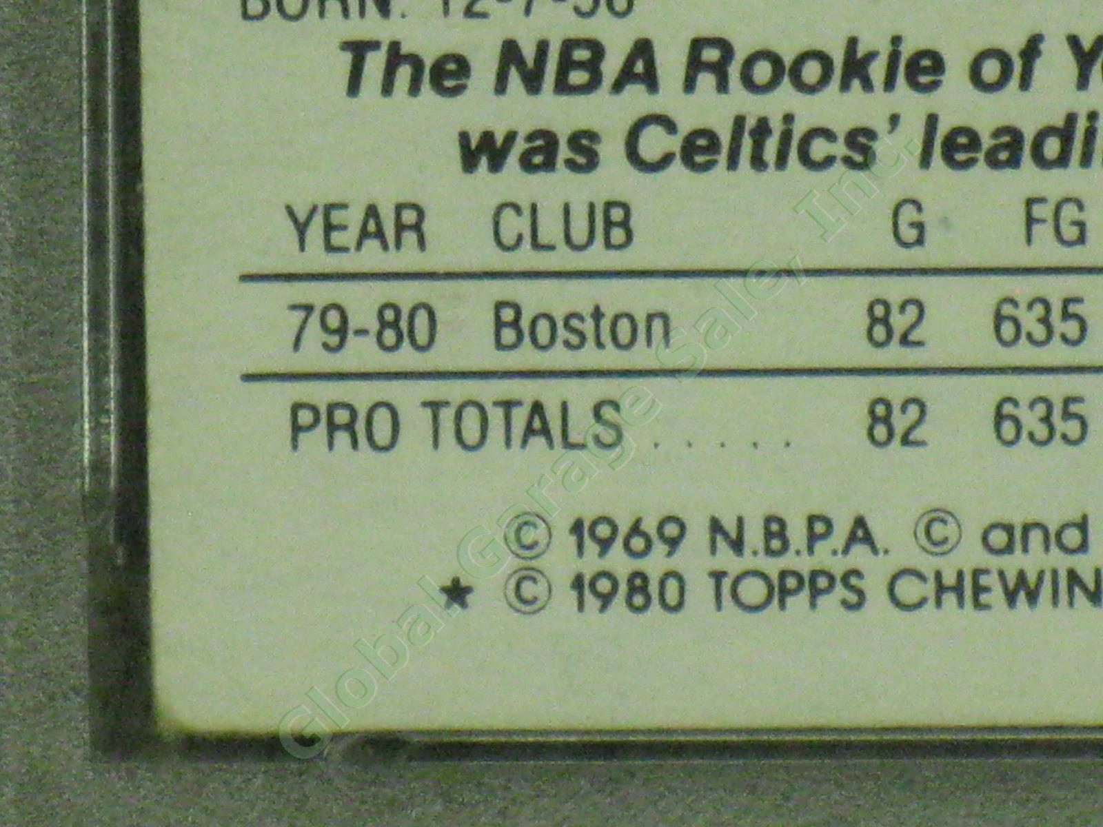 1980 Topps Larry Bird Magic Johnson Julius Erving SIGNED RC Rookie Card PSA/DNA 15