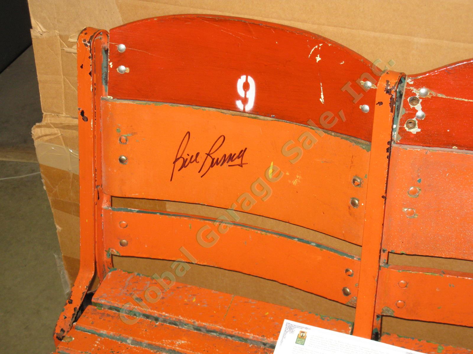 Larry Bird + Bill Russell Celtics Hand Signed Boston Garden Seats +Parquet Floor 1