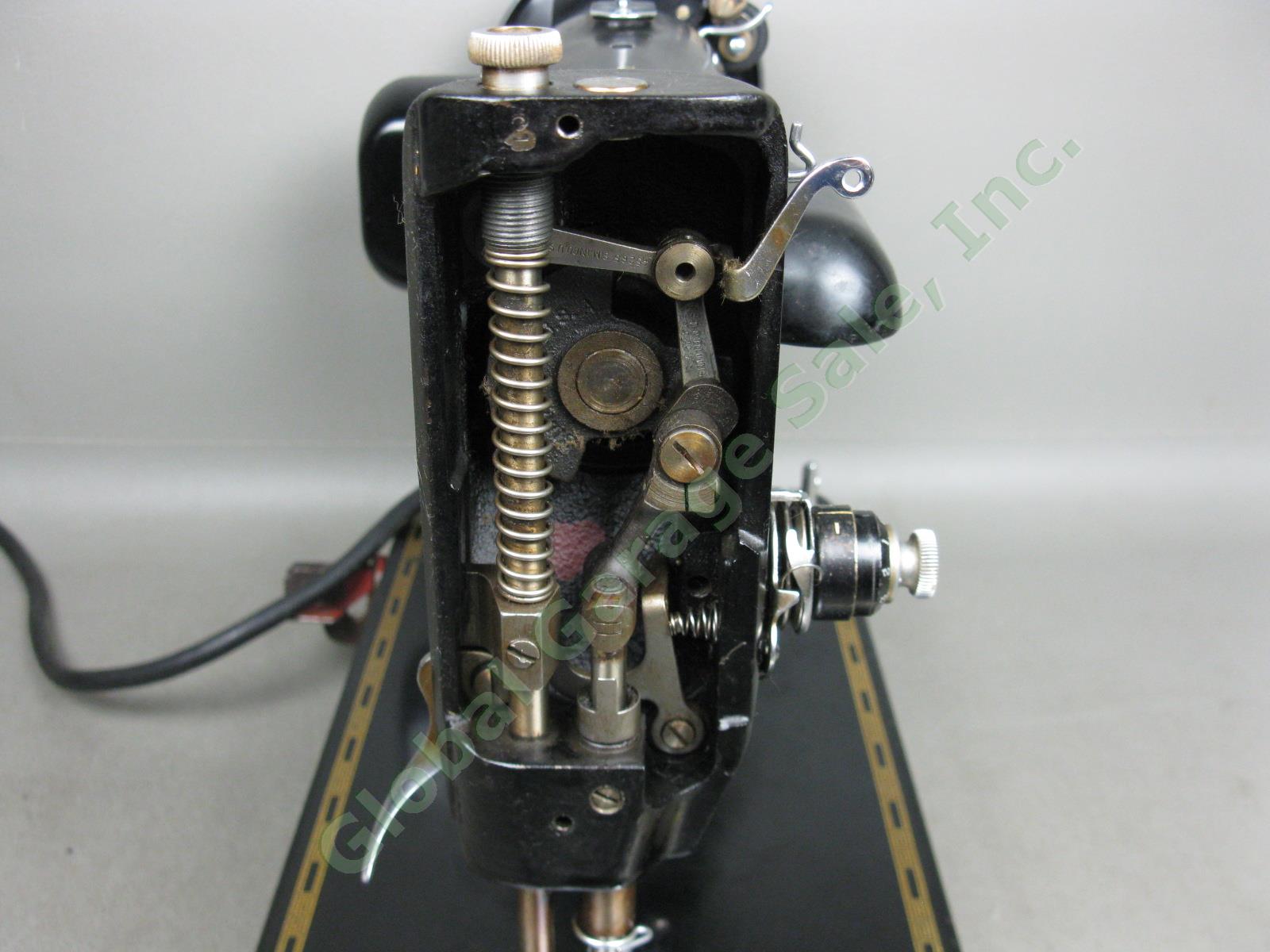 Vtg Antique 1939 Singer Model 201 Electric Sewing Machine +Pedal Serial AF296918 7