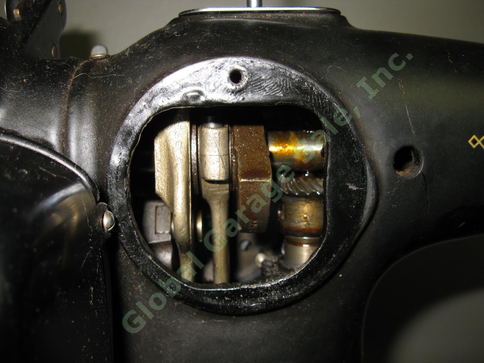 Vtg Antique 1939 Singer Model 201 Electric Sewing Machine +Pedal Serial AF296918 10
