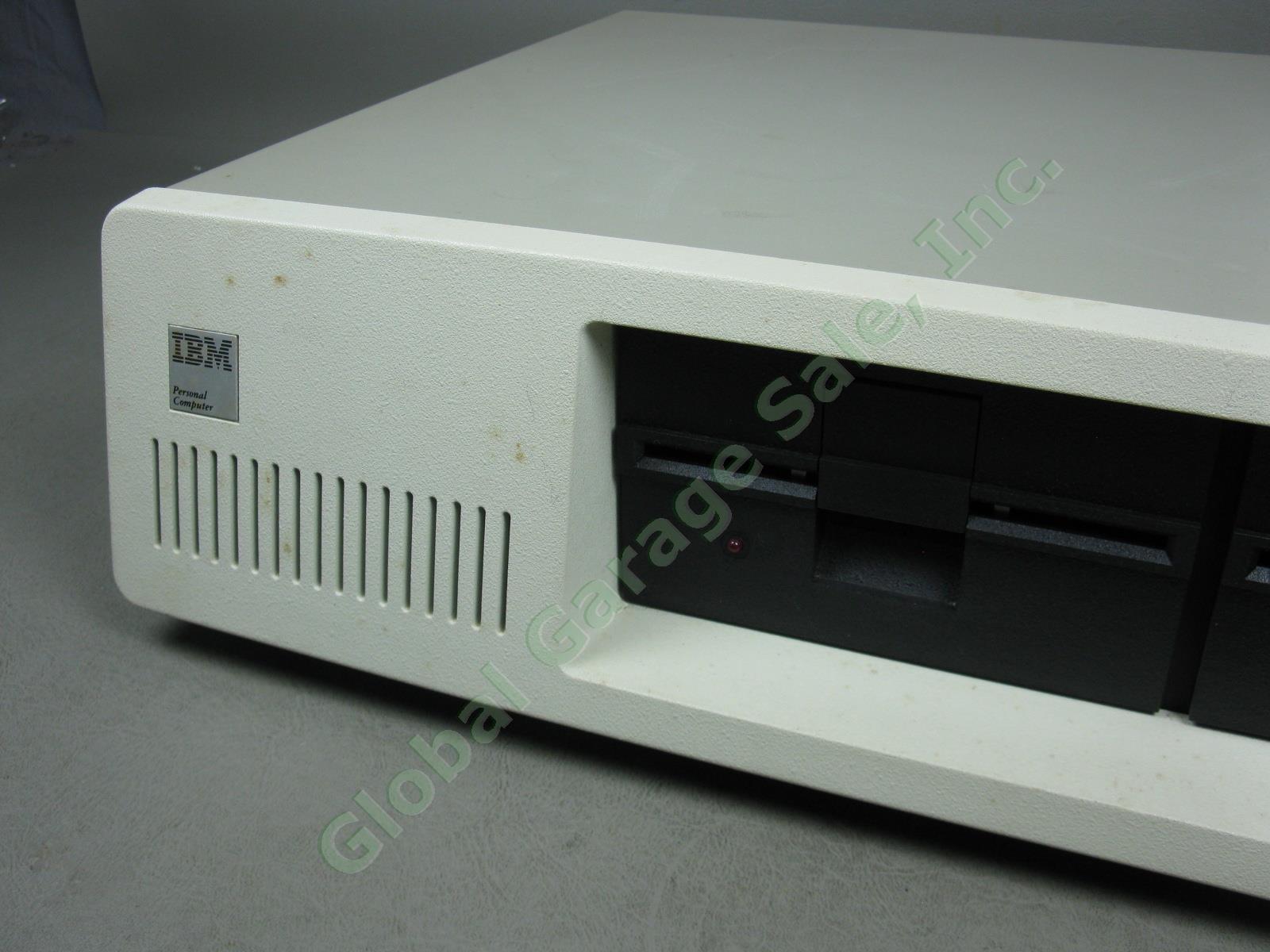 Vtg Early Rev A IBM 5150 PC W/ Dual 5.25" Floppy Disk Drives 3 Cables Bundle Lot 1