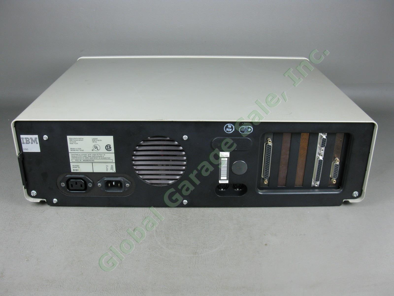 Vtg Early Rev A IBM 5150 PC W/ Dual 5.25" Floppy Disk Drives 3 Cables Bundle Lot 5
