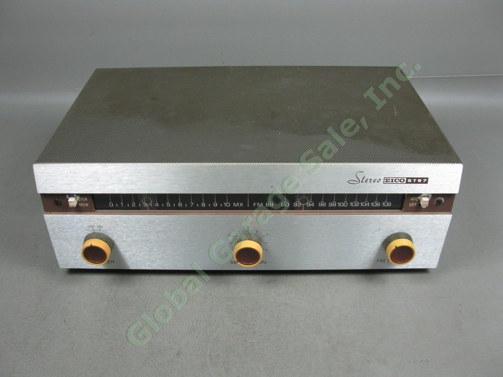 Vtg 1960s Eico ST97 Tube Stereo FM Radio Tuner W/ All Knobs Transformer Untested