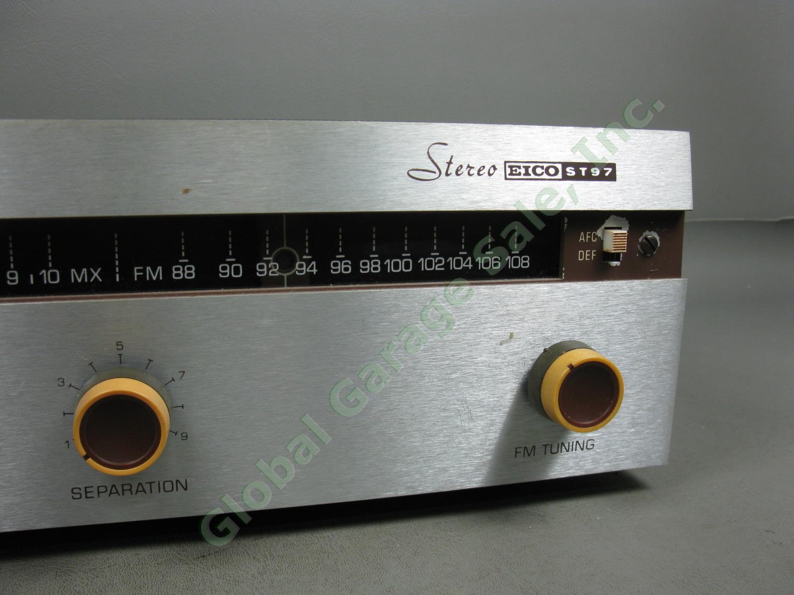 Vtg 1960s Eico ST97 Tube Stereo FM Radio Tuner W/ All Knobs Transformer Untested 2