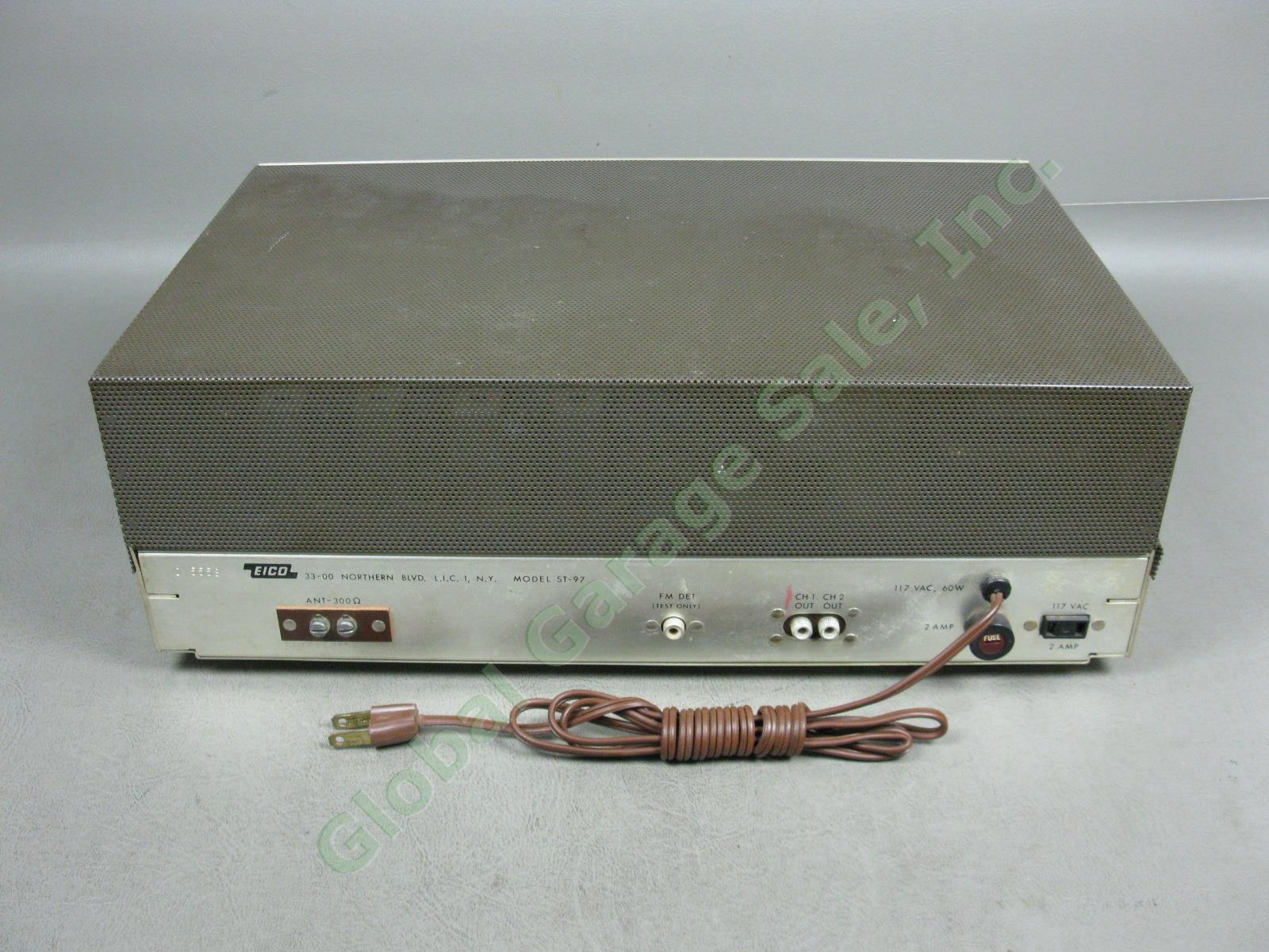 Vtg 1960s Eico ST97 Tube Stereo FM Radio Tuner W/ All Knobs Transformer Untested 5