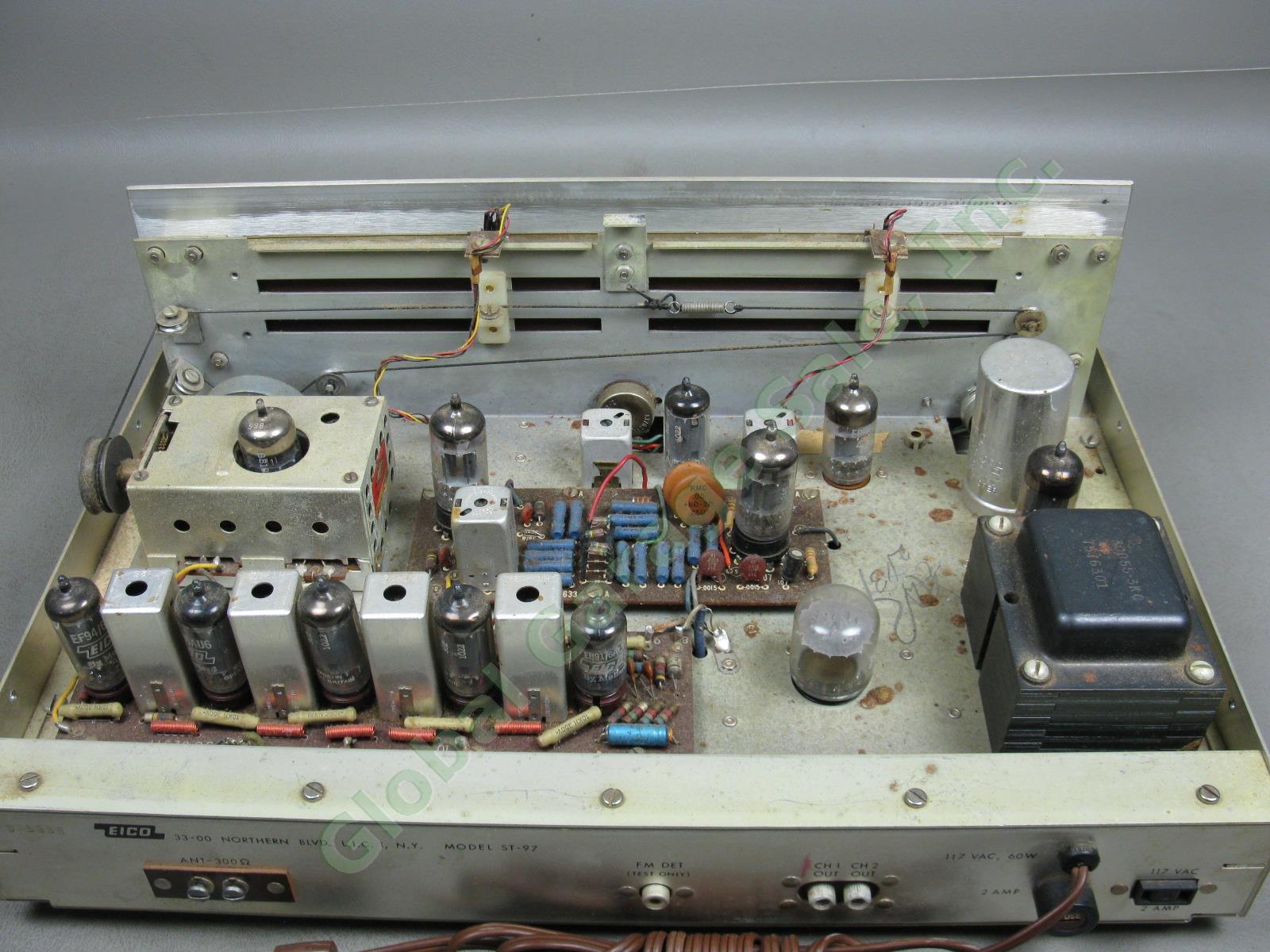 Vtg 1960s Eico ST97 Tube Stereo FM Radio Tuner W/ All Knobs Transformer Untested 11