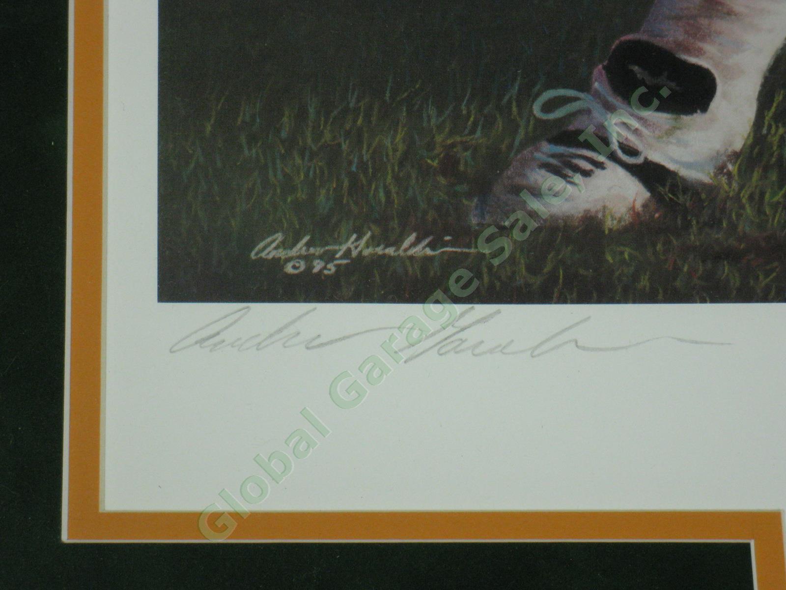 Brett Favre Signed Green Bay Packers Art Print Andrew Goralski Heart of Gold NR! 4