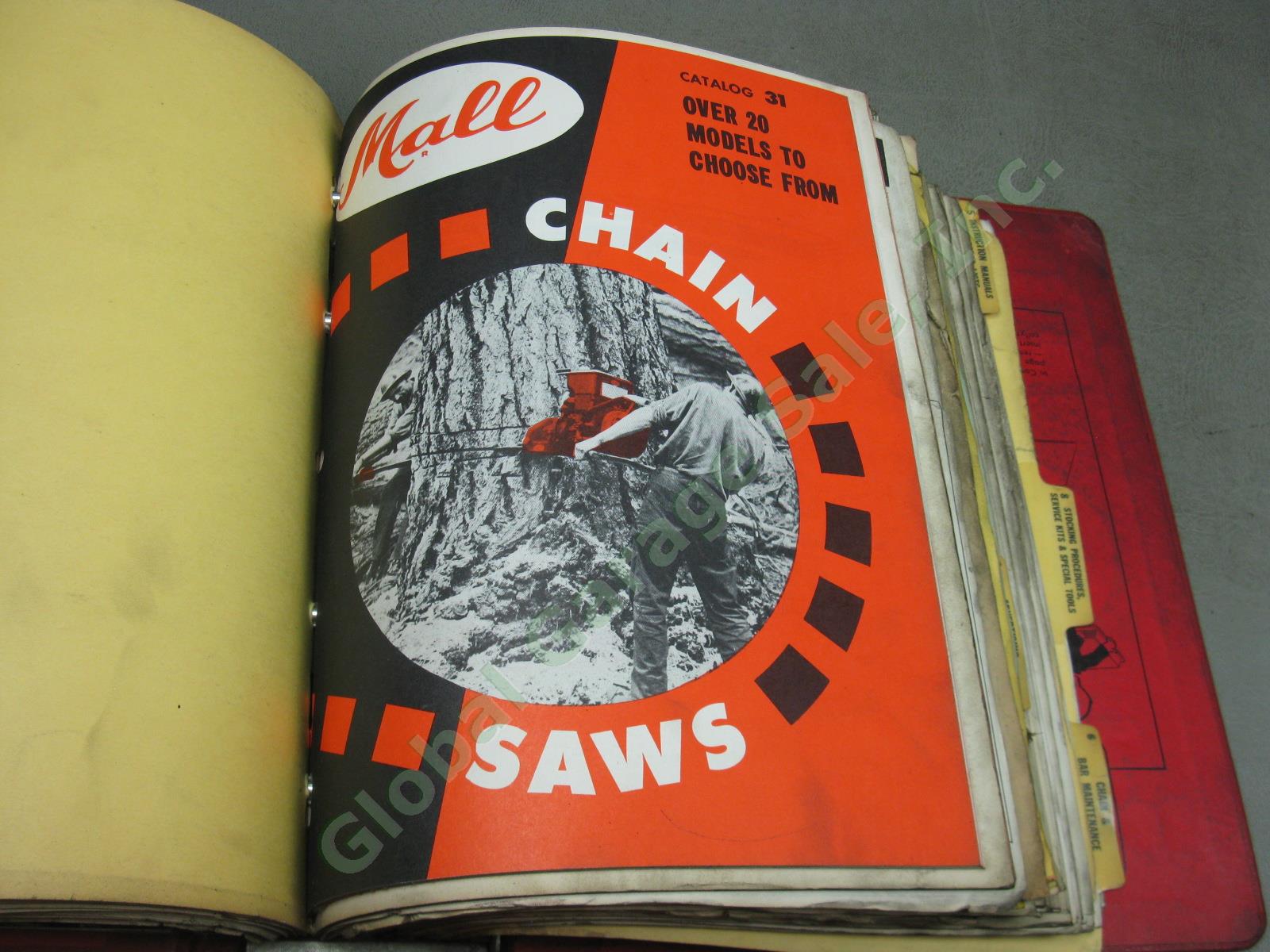 Vtg Mall Tool Co Gas Powered Chainsaw Sales Service Manual Part Price List Lot 7