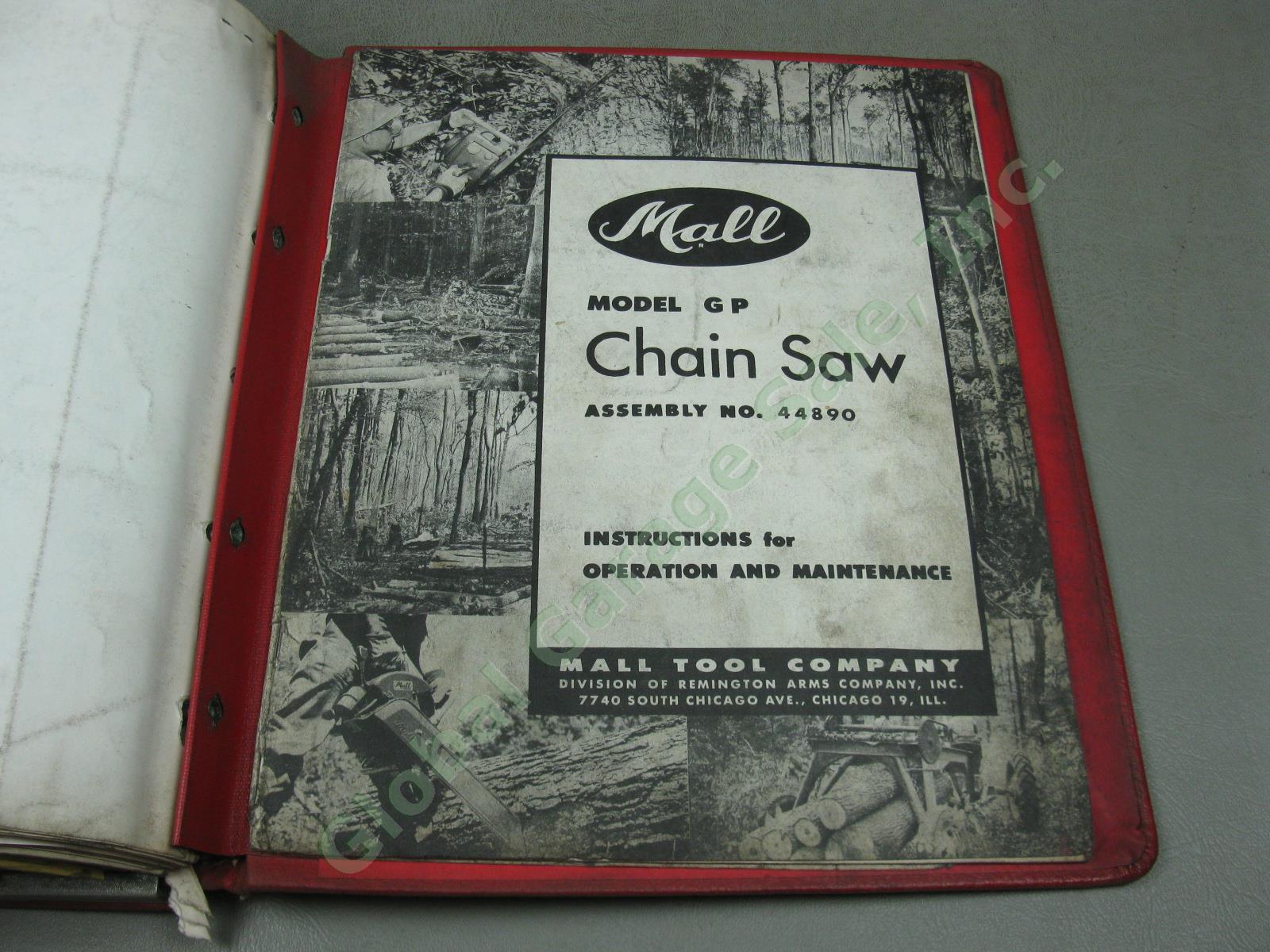 Vtg Mall Tool Co Gas Powered Chainsaw Sales Service Manual Part Price List Lot 8