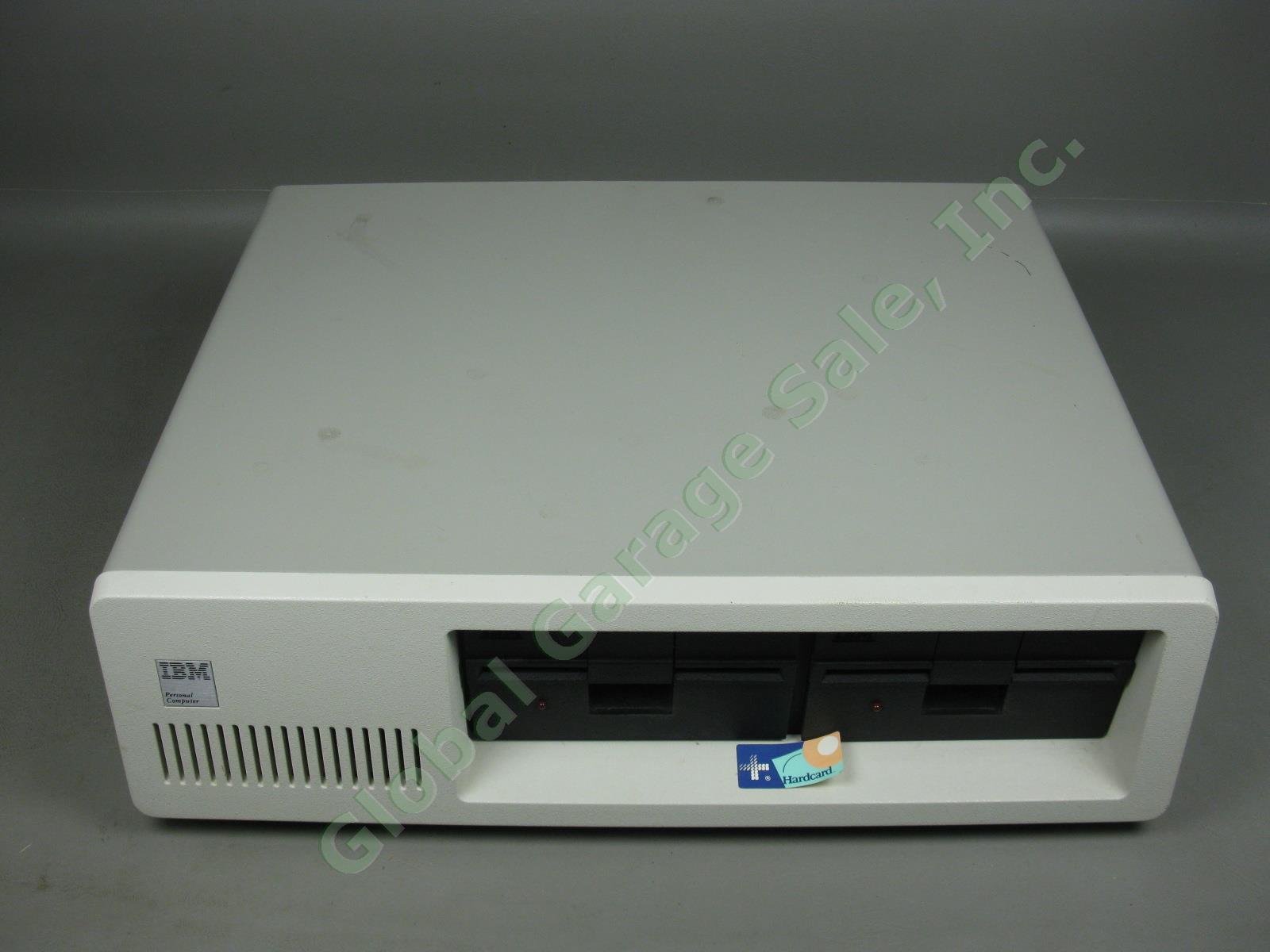 IBM 5150 PC W/ Dual 5.25" Floppy Disk Drives +Box Cables Plus Hardcard 40 BASIC 2