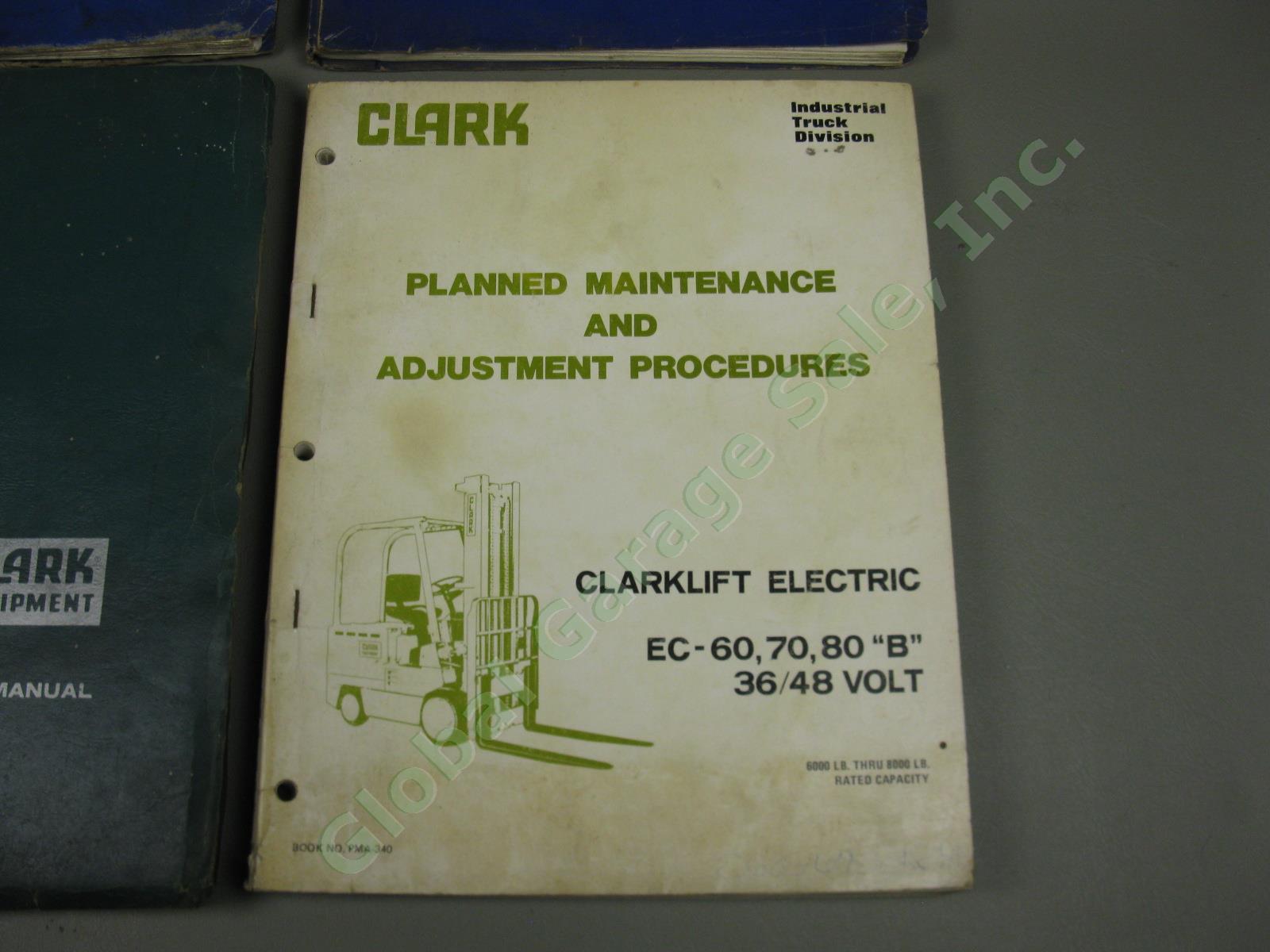 Clark Forklift Industrial Truck Operator Service Parts Manuals Lot C500 EC-60 70 1