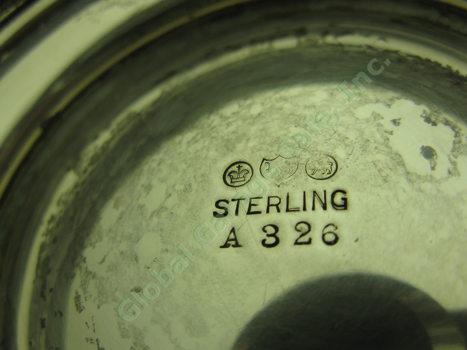 Vtg Antique Watson Solid Sterling Silver Creamer & Sugar Bowl Set Lot 652g Grams 6